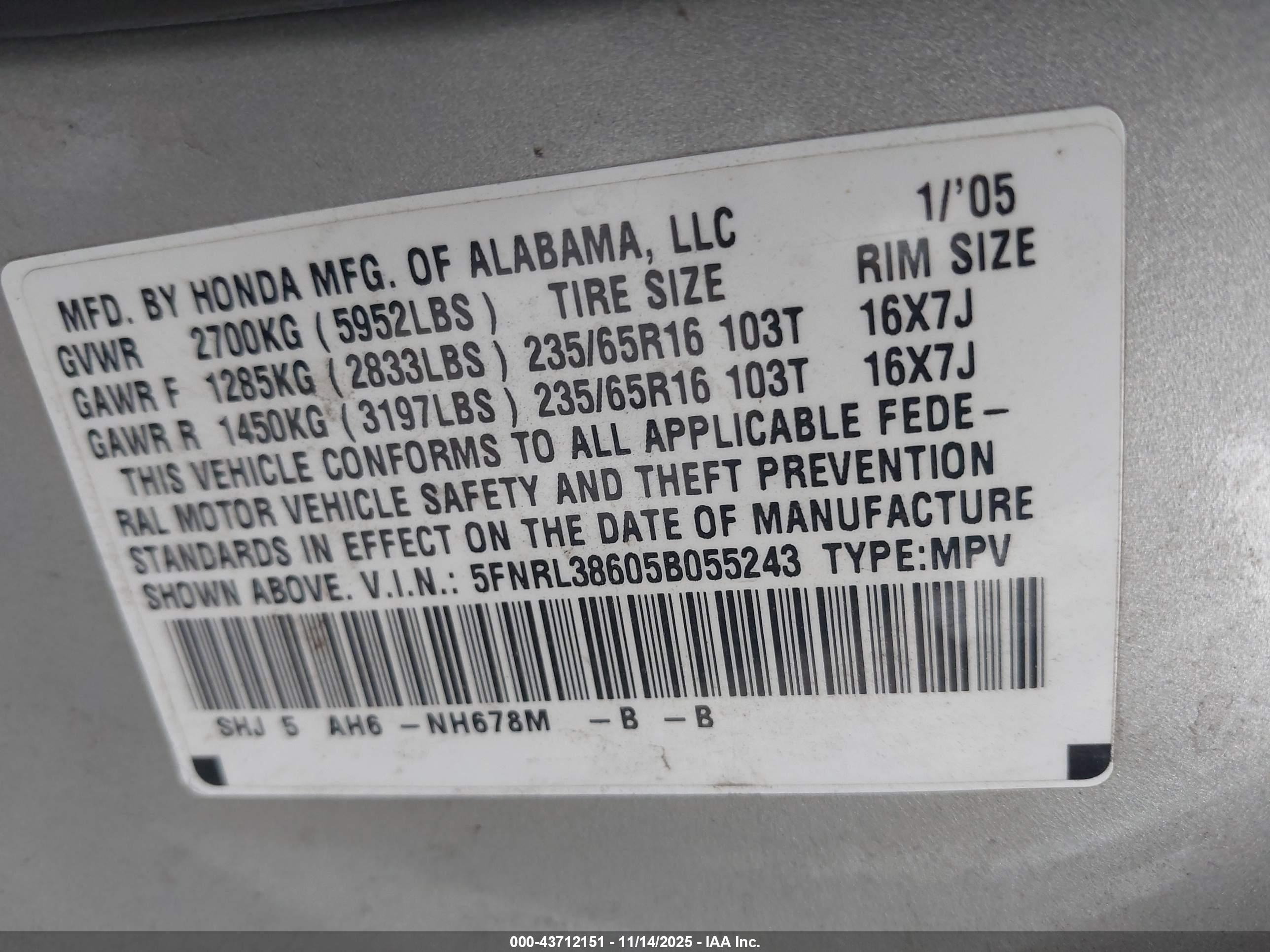HONDA ODYSSEY image 9