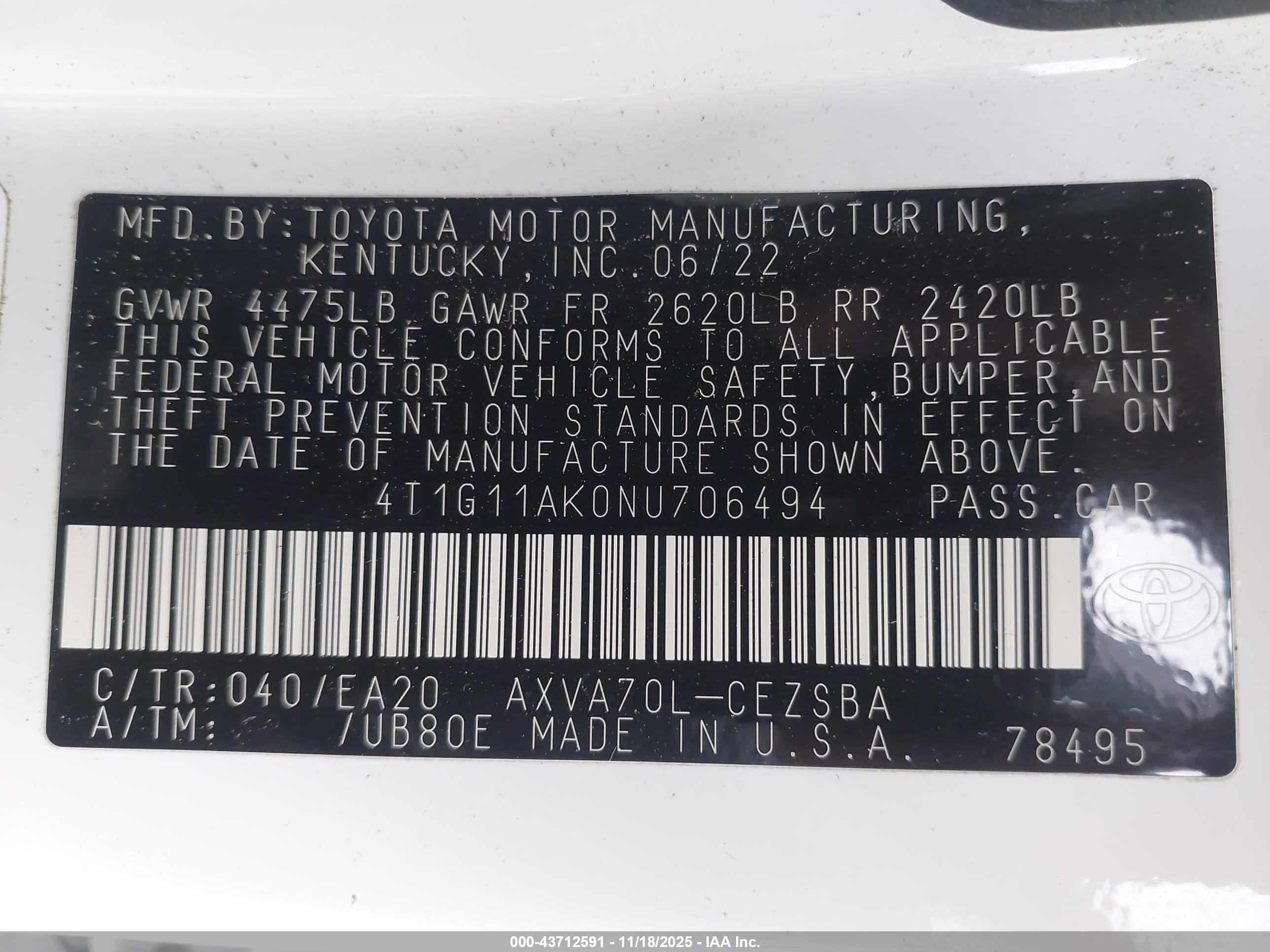 TOYOTA CAMRY image 9