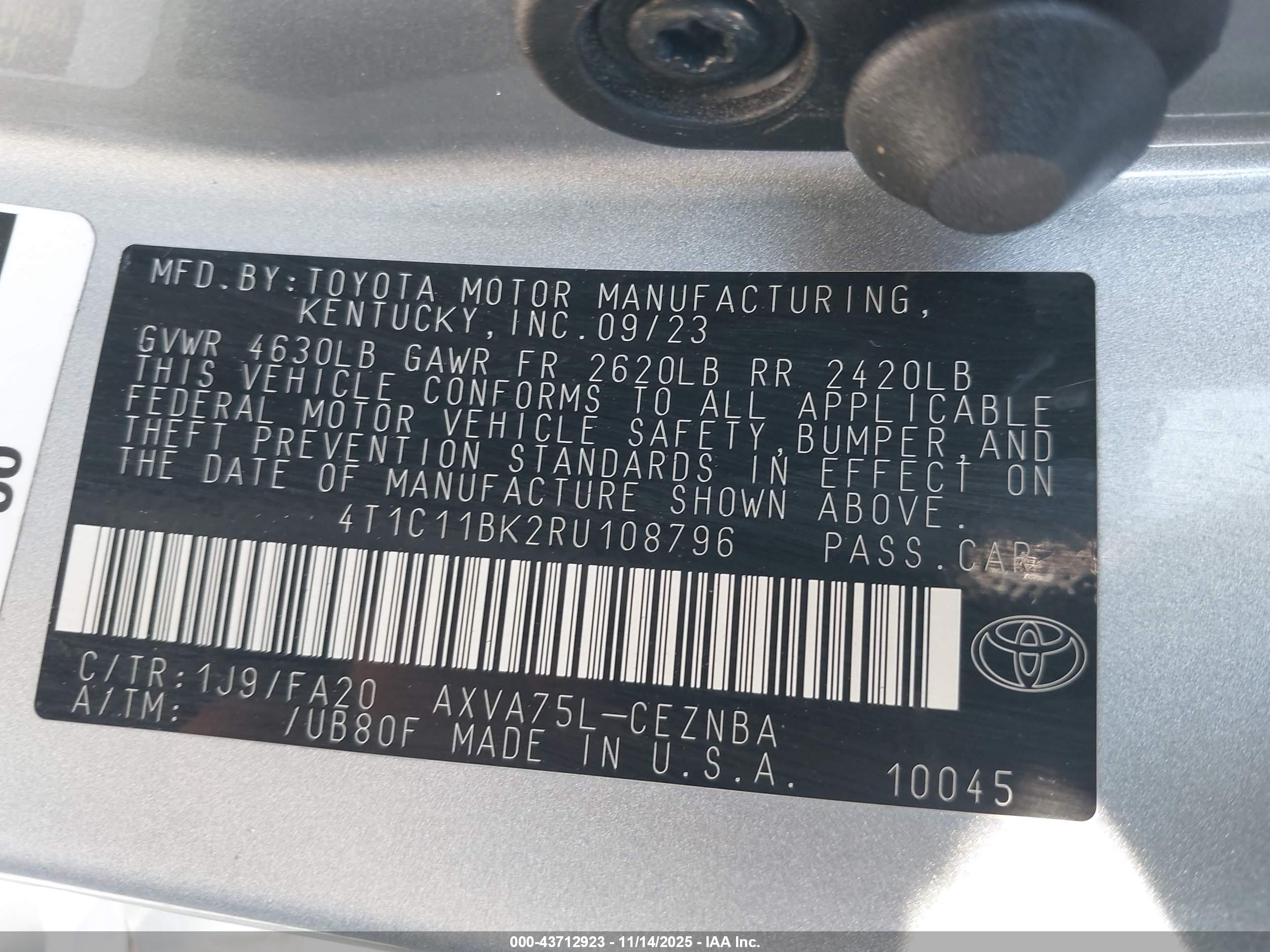 TOYOTA CAMRY image 9