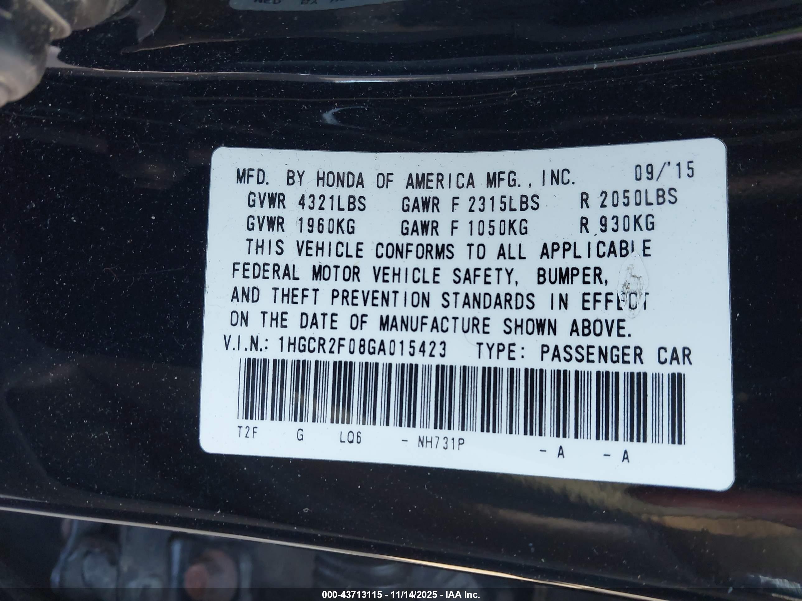 HONDA ACCORD image 9