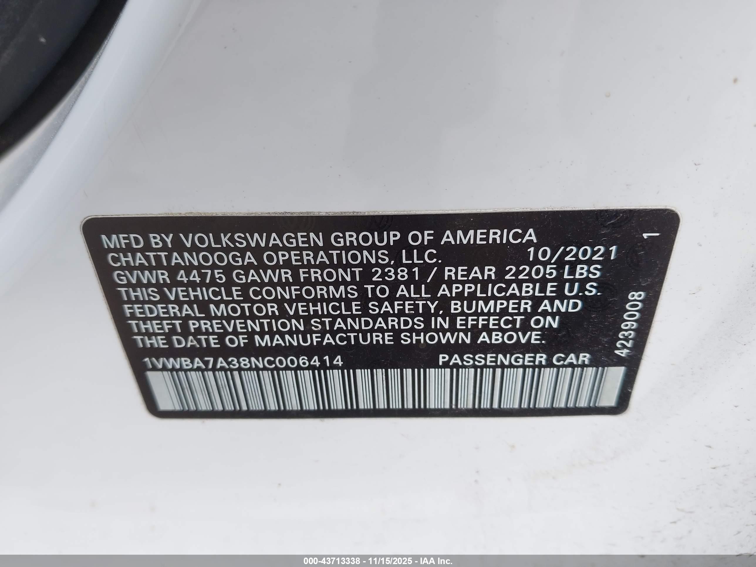 VOLKSWAGEN PASSAT image 9
