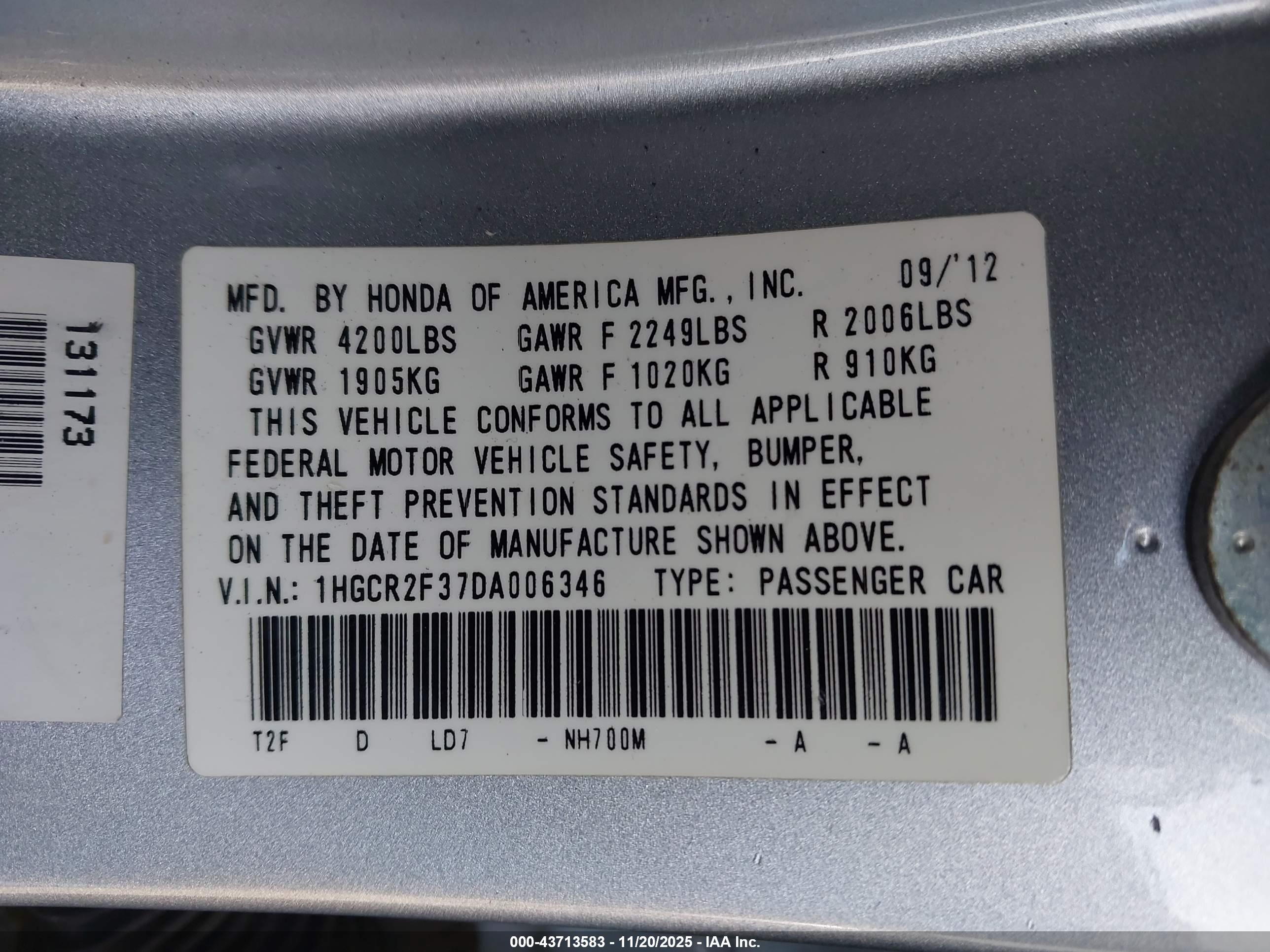 HONDA ACCORD image 9