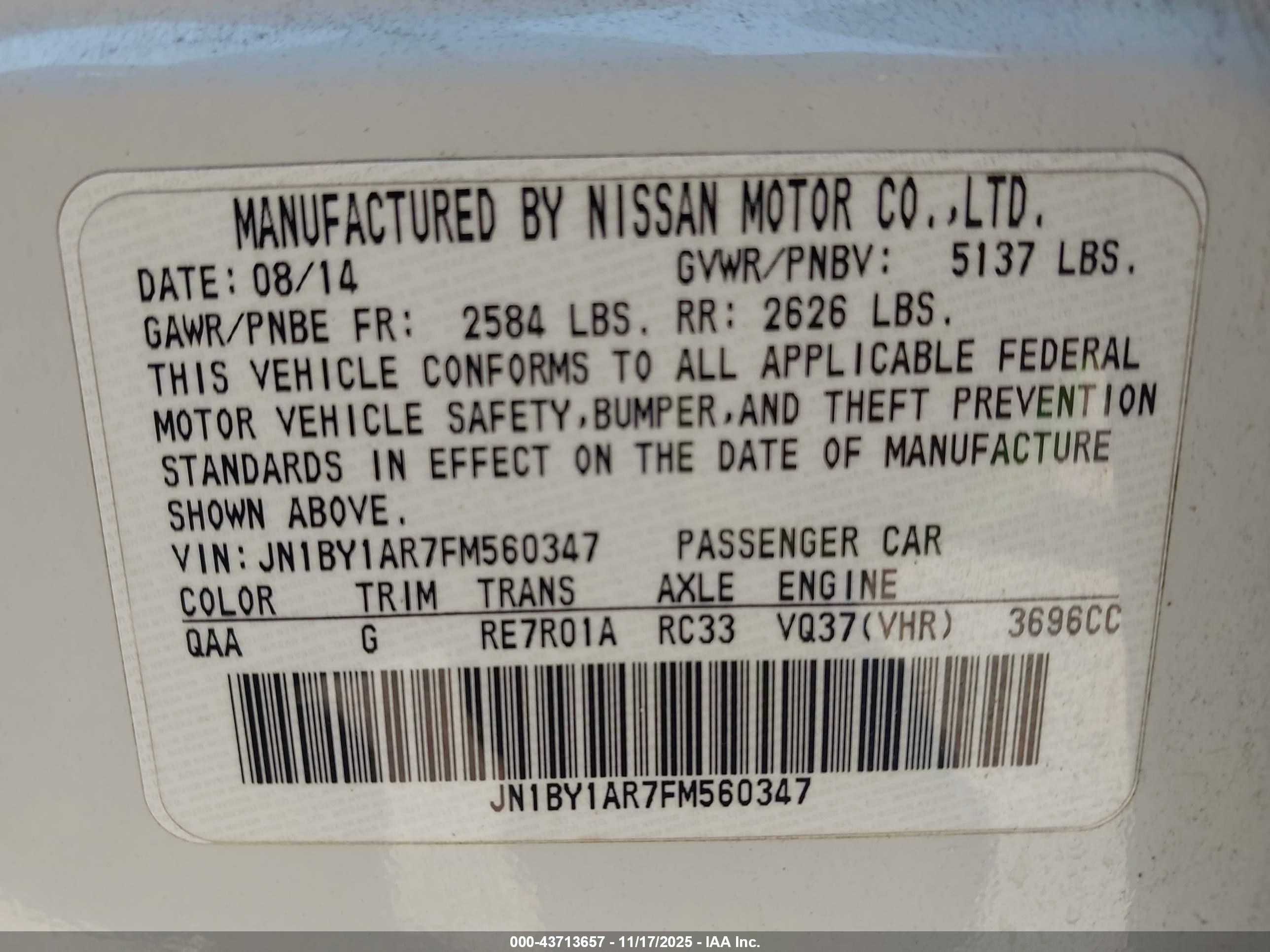INFINITI Q70 image 9