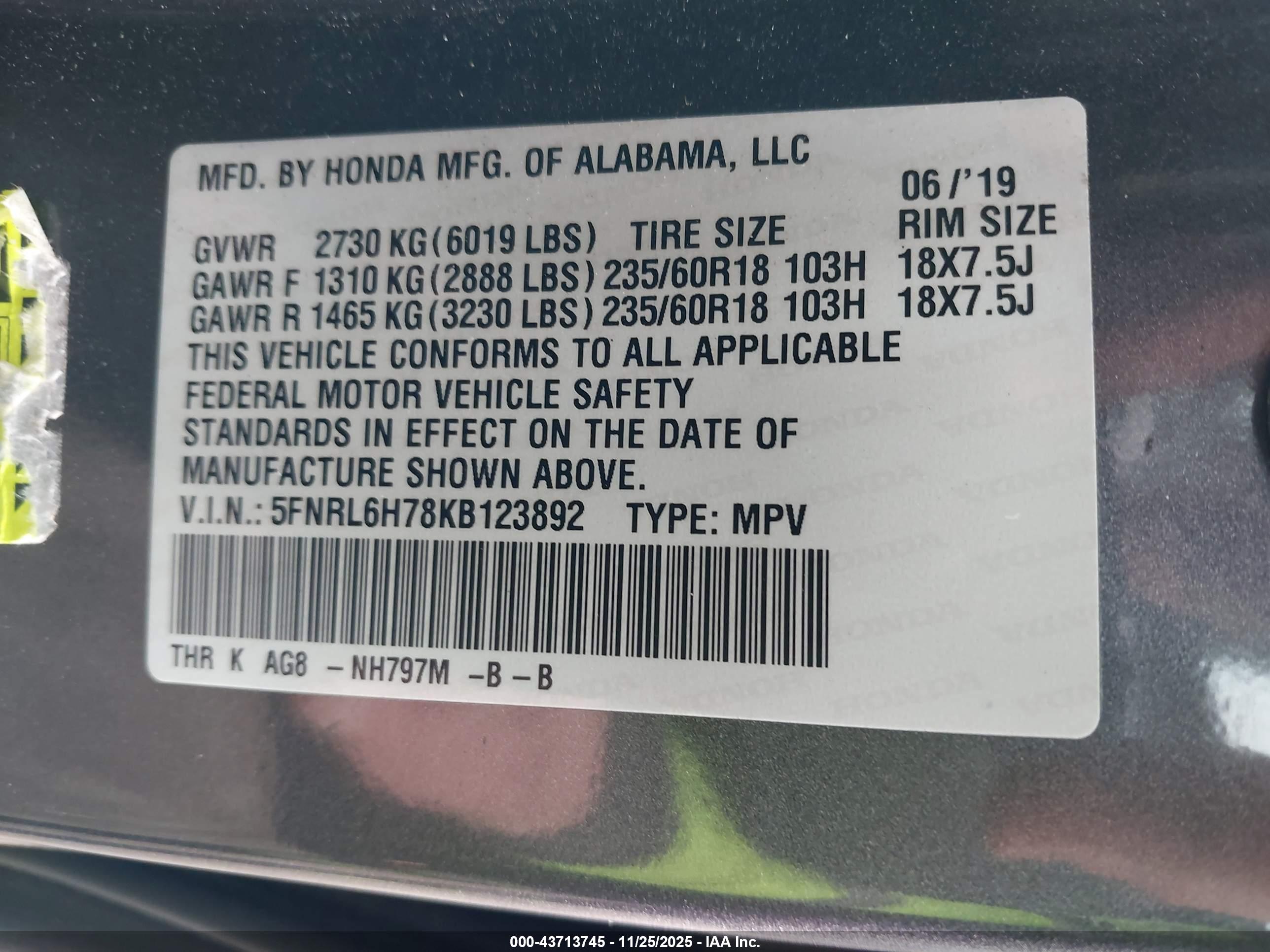 HONDA ODYSSEY image 9