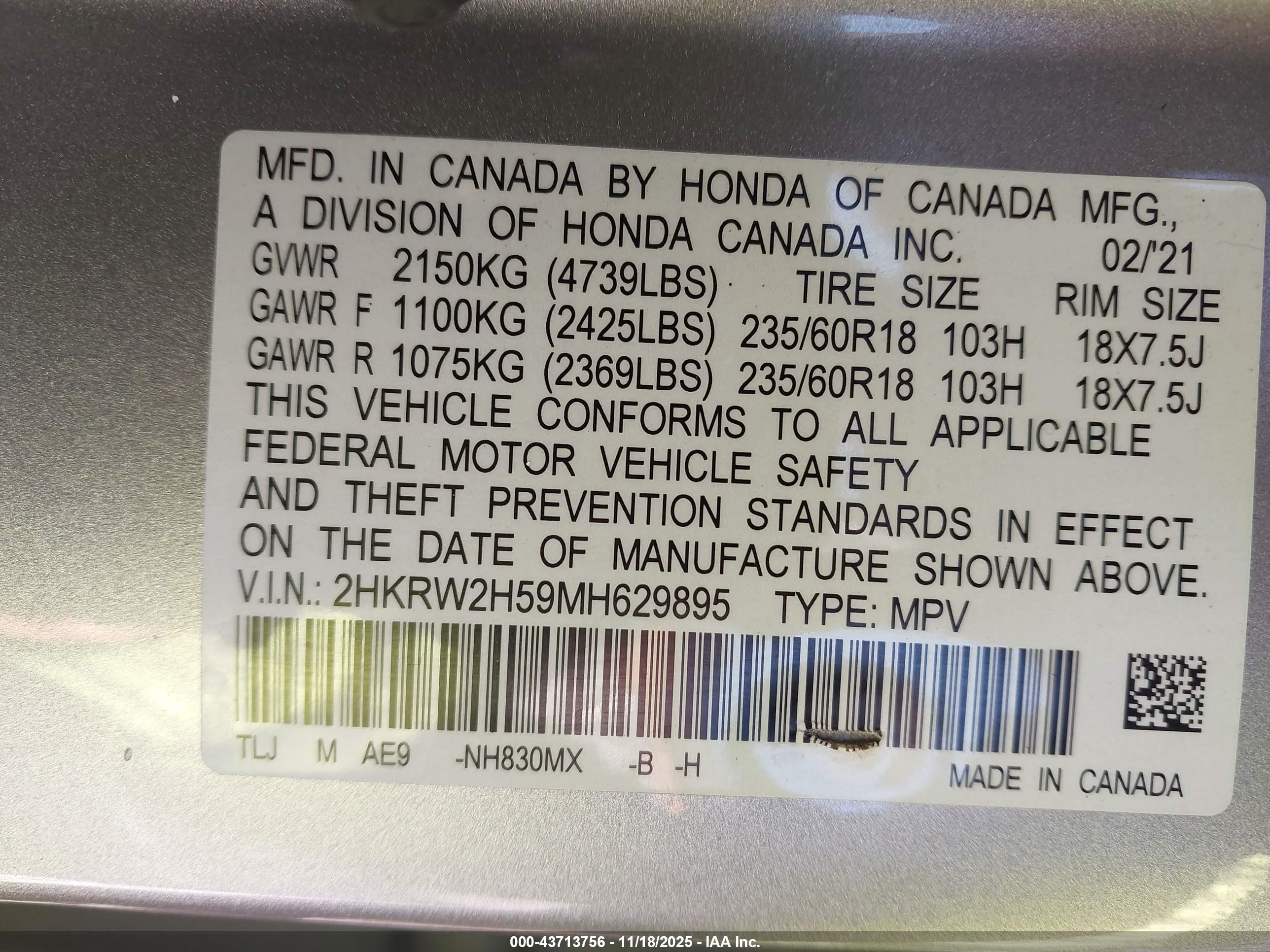 HONDA CR-V image 9