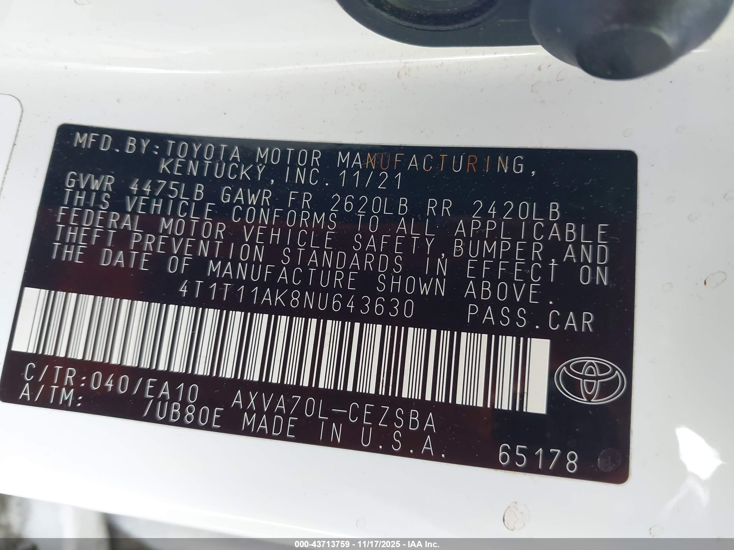 TOYOTA CAMRY image 9