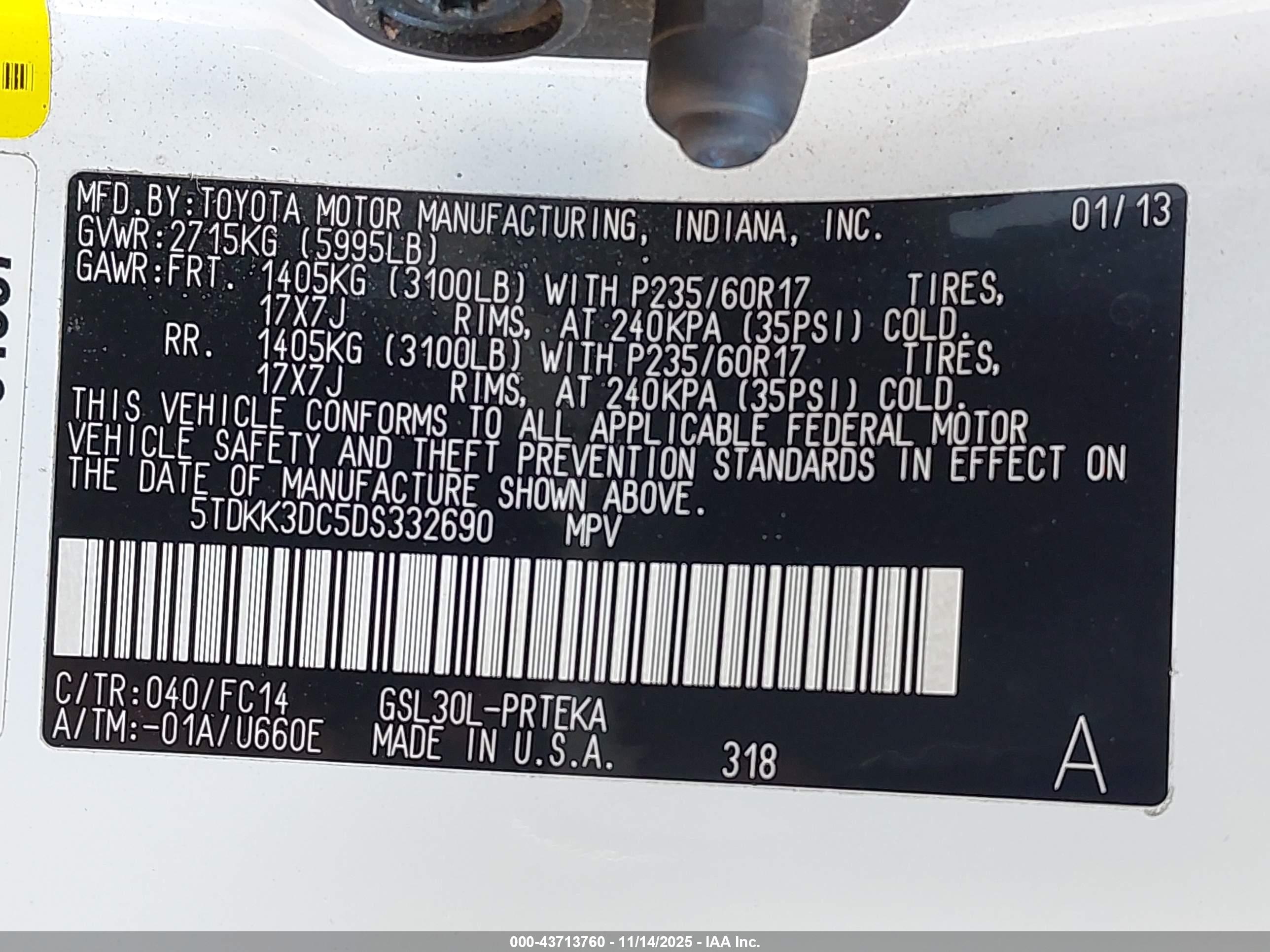 TOYOTA SIENNA image 9