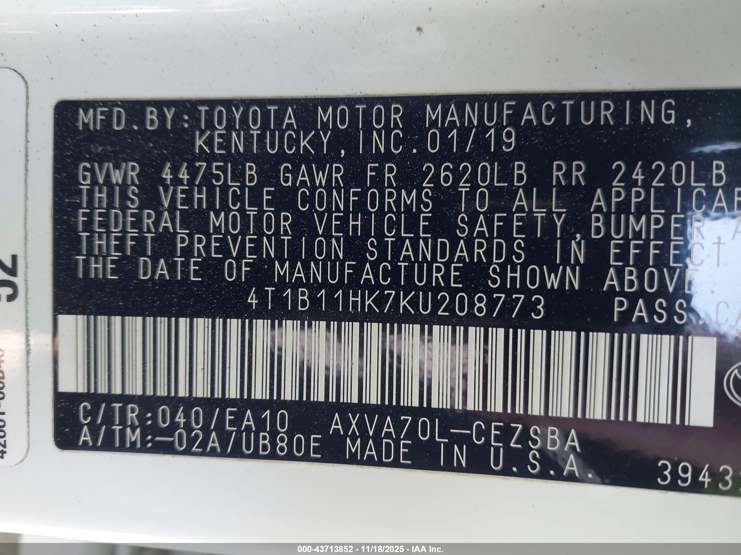 TOYOTA CAMRY image 9