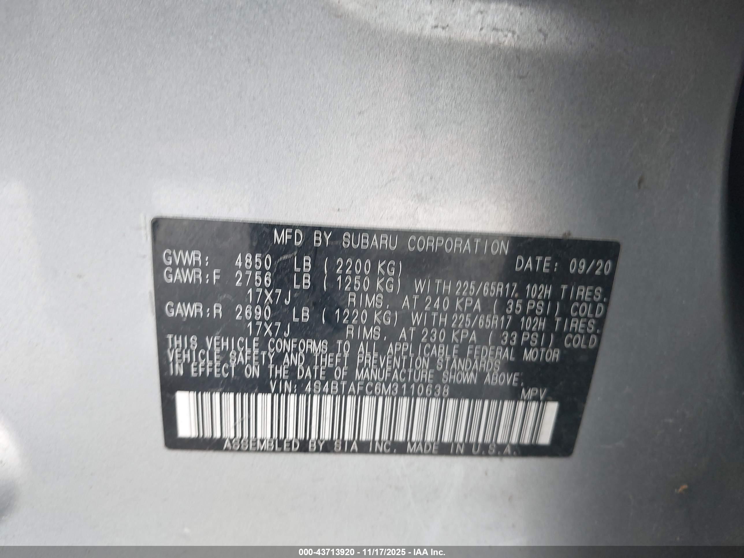 SUBARU OUTBACK image 9