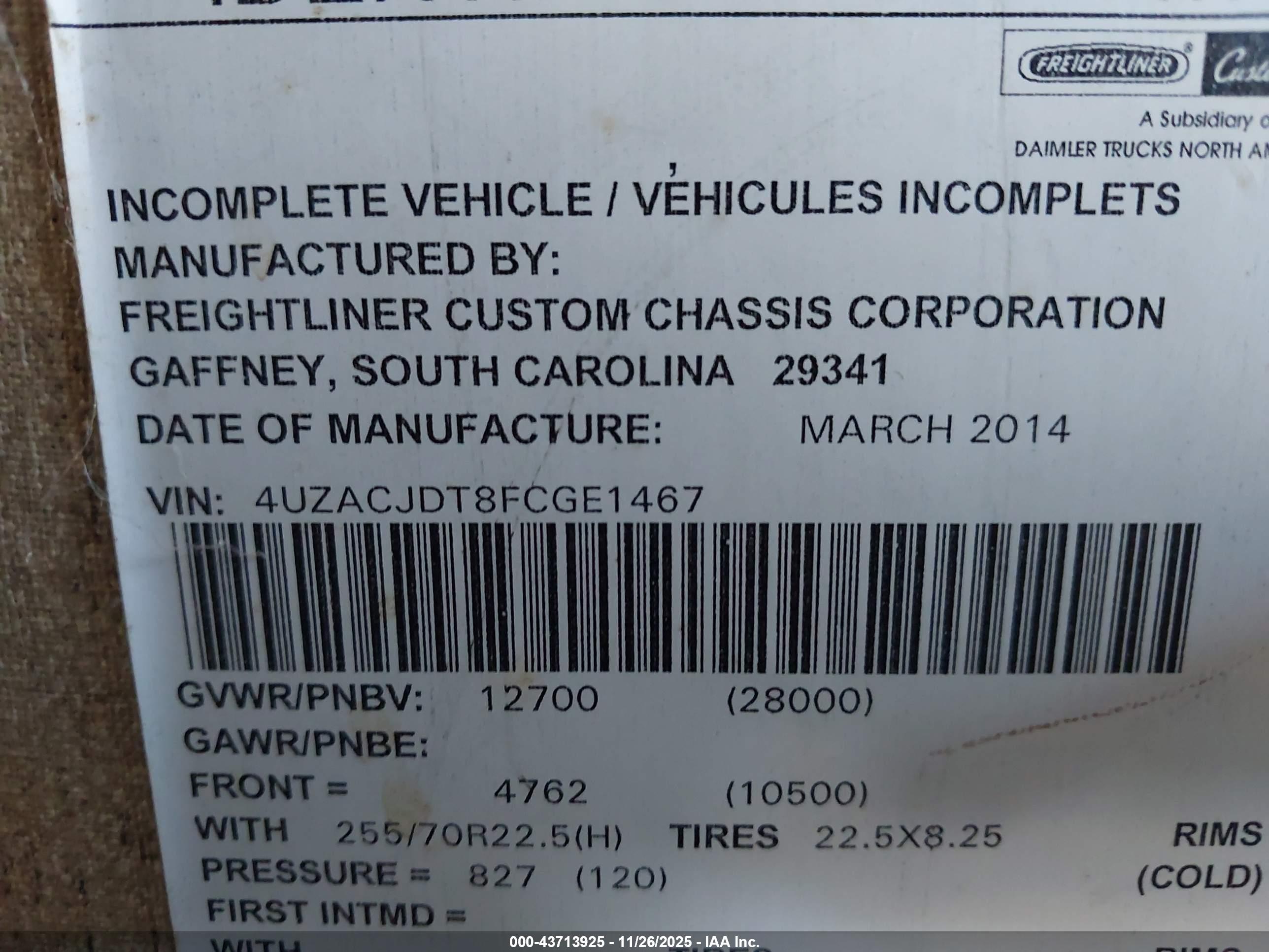 FREIGHTLINER CHASSIS image 9