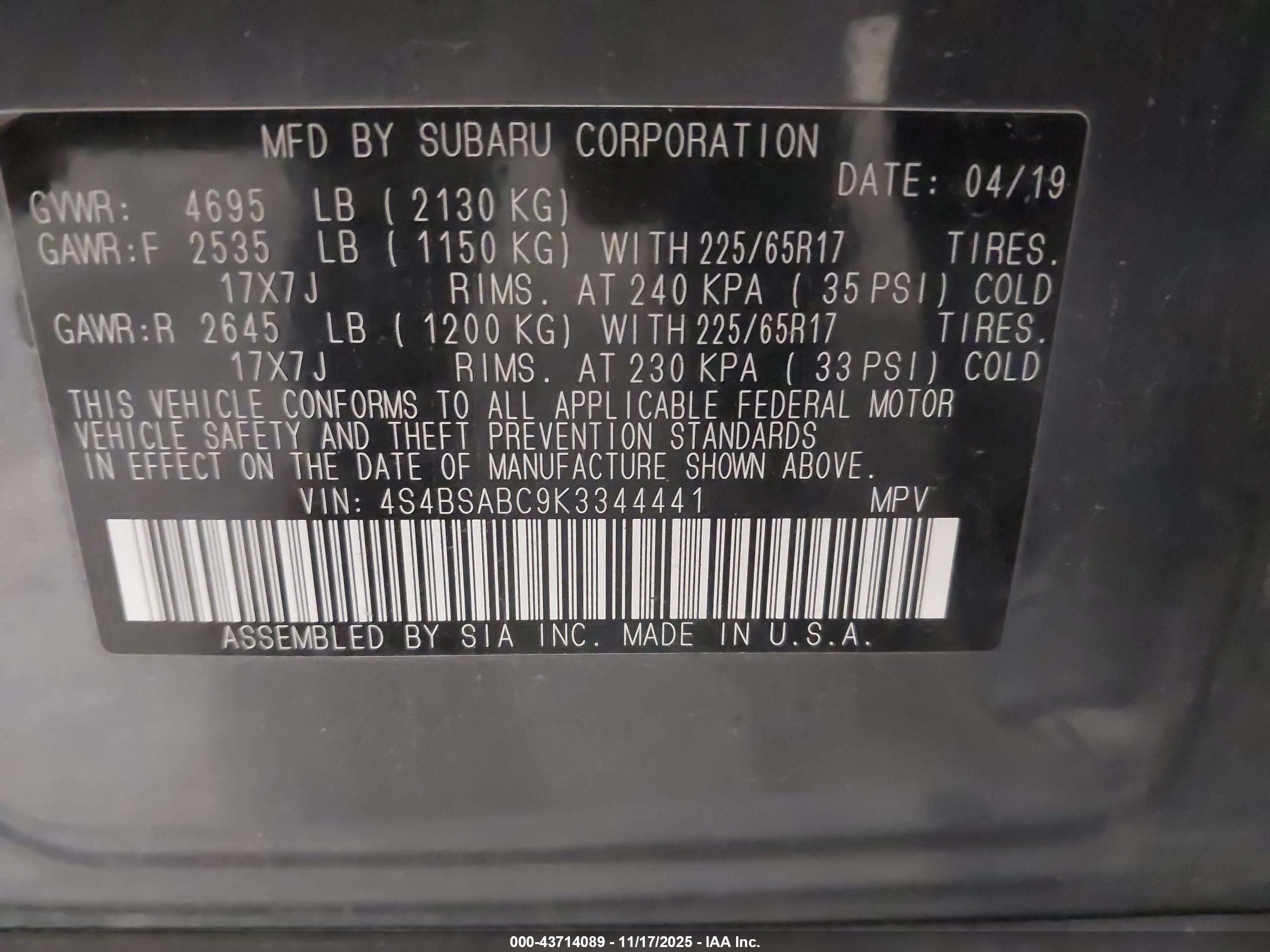 SUBARU OUTBACK image 9