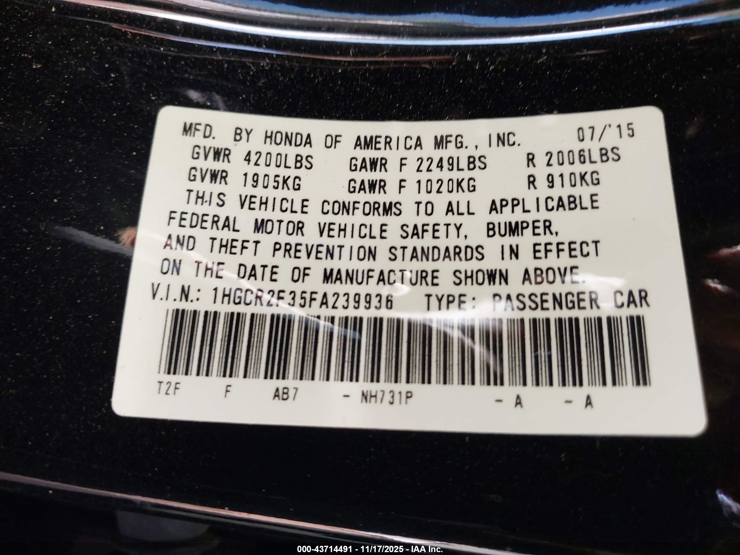 HONDA ACCORD image 9