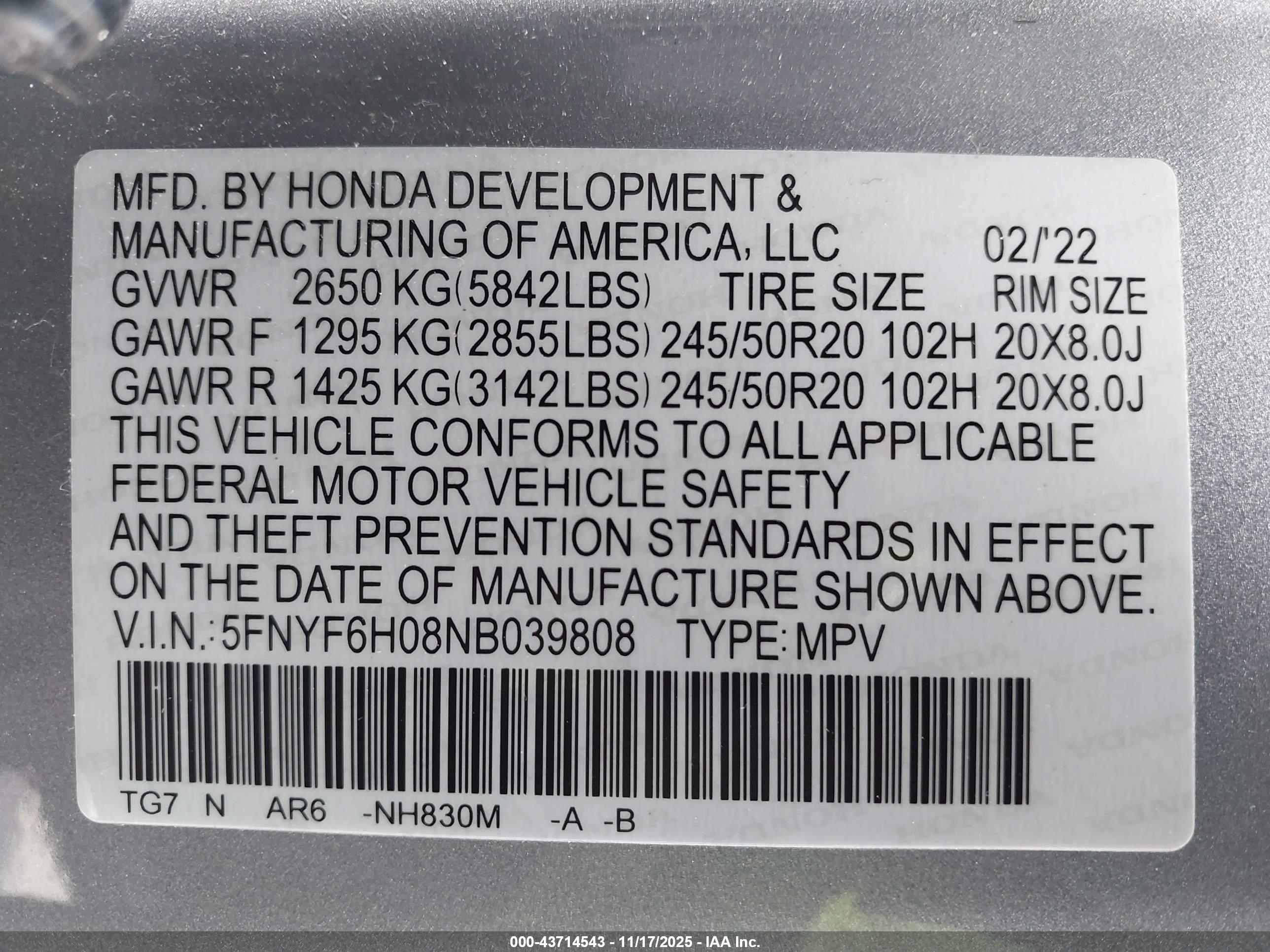 HONDA PILOT image 9