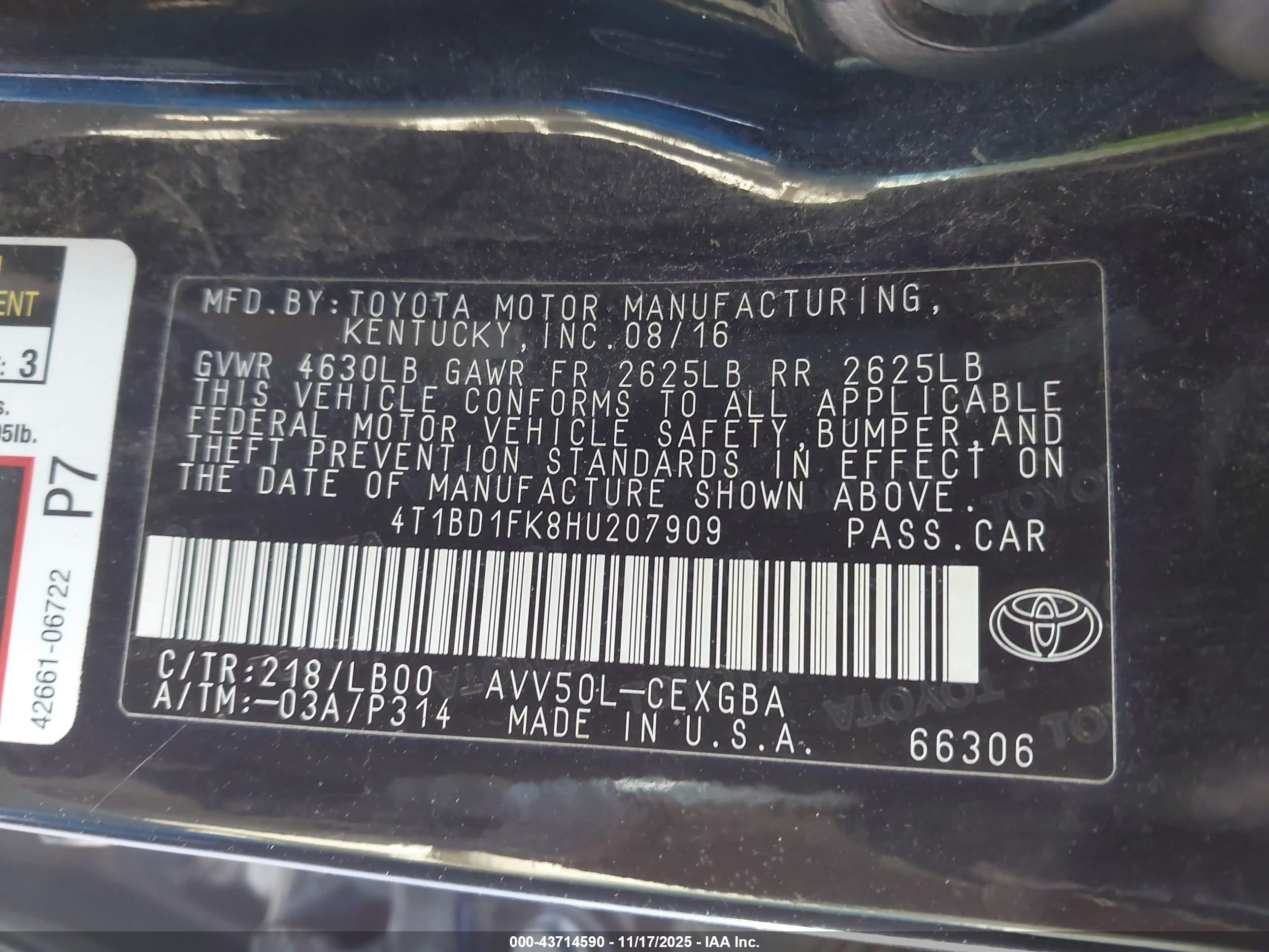 TOYOTA CAMRY image 9
