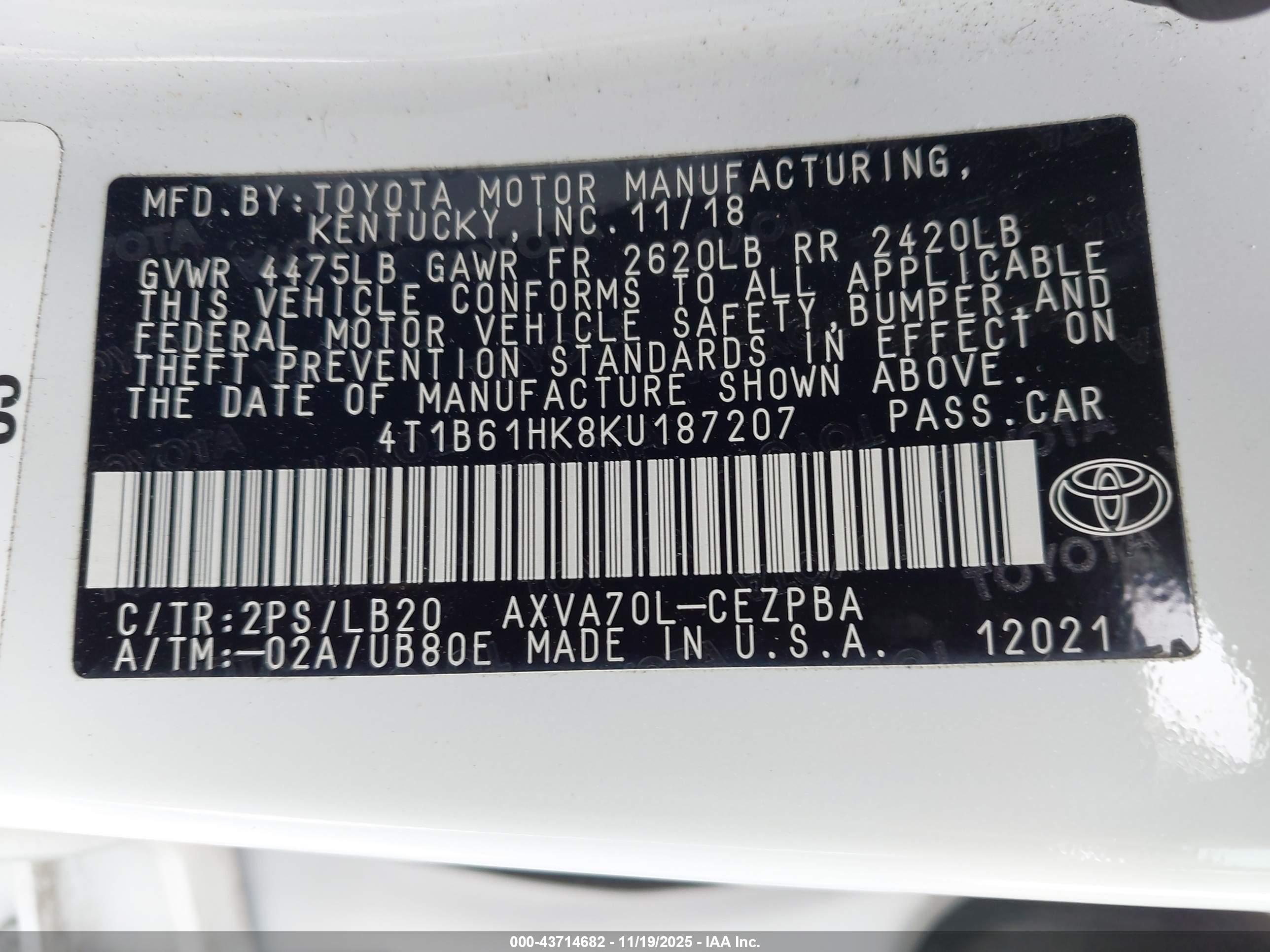 TOYOTA CAMRY image 9