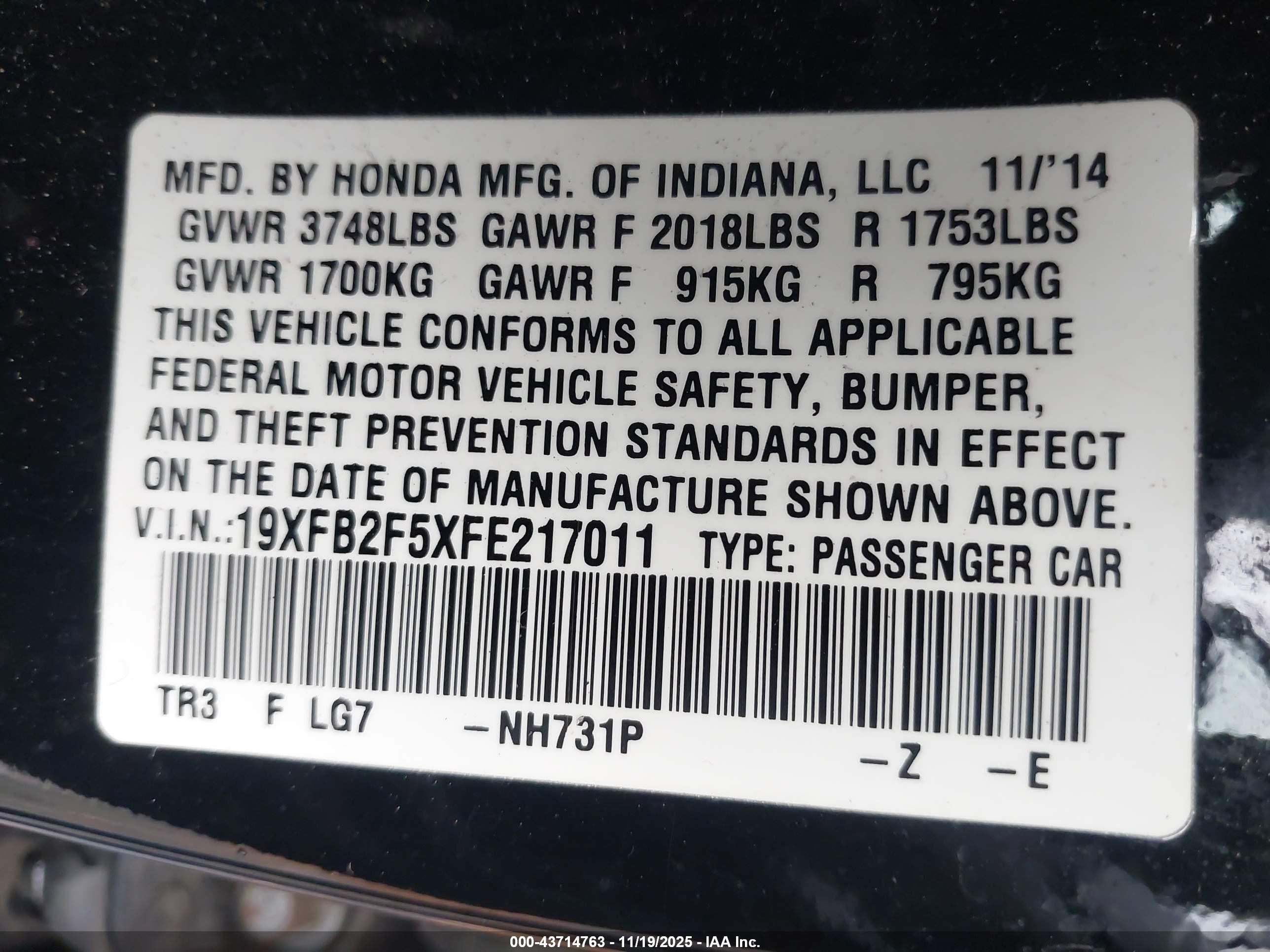HONDA CIVIC image 9
