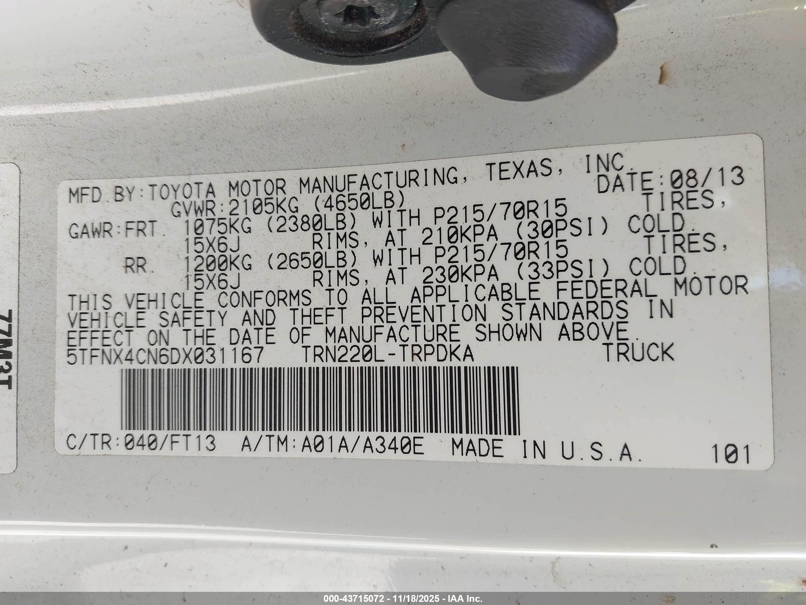 TOYOTA TACOMA image 9