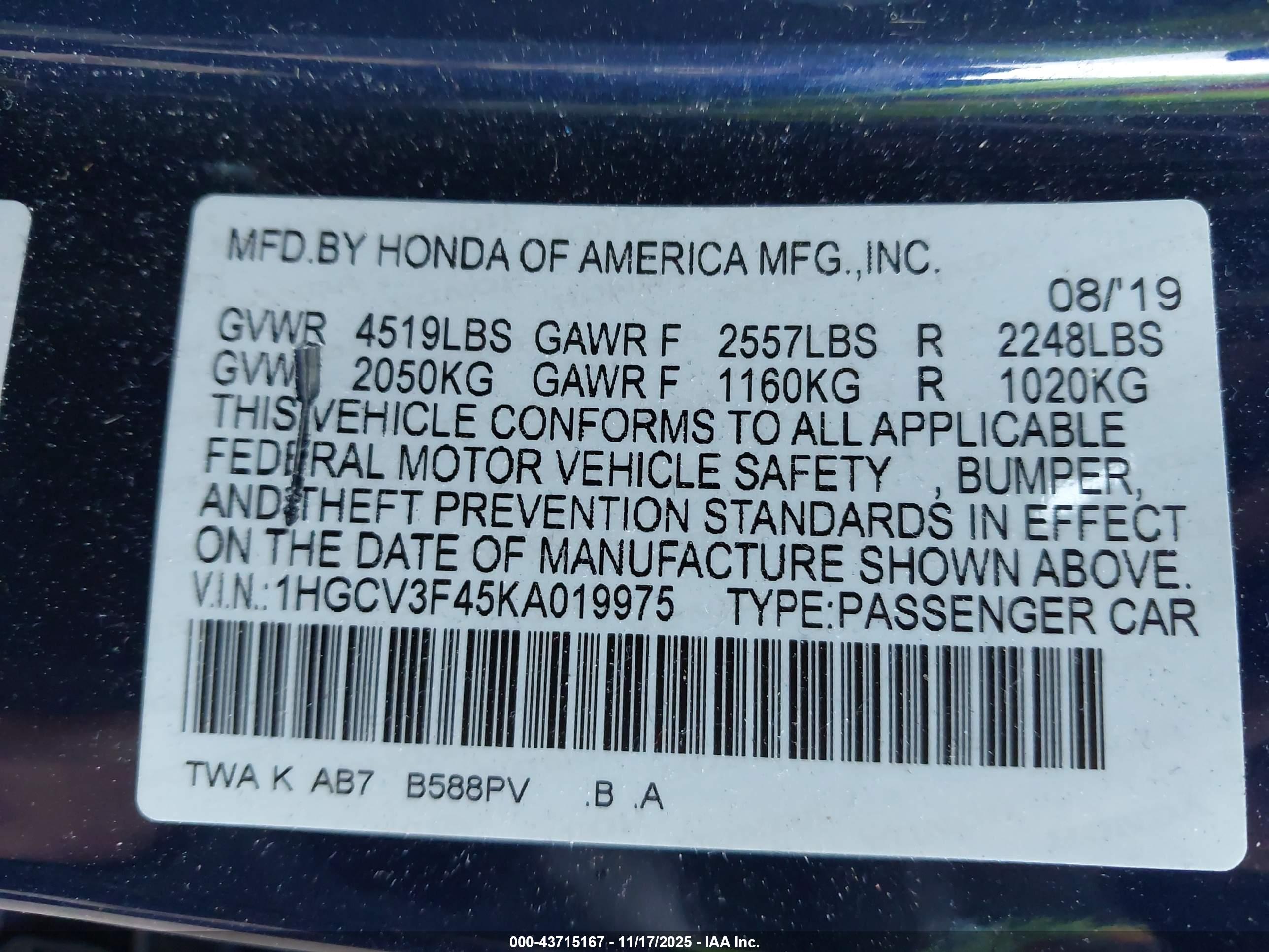 HONDA ACCORD image 9