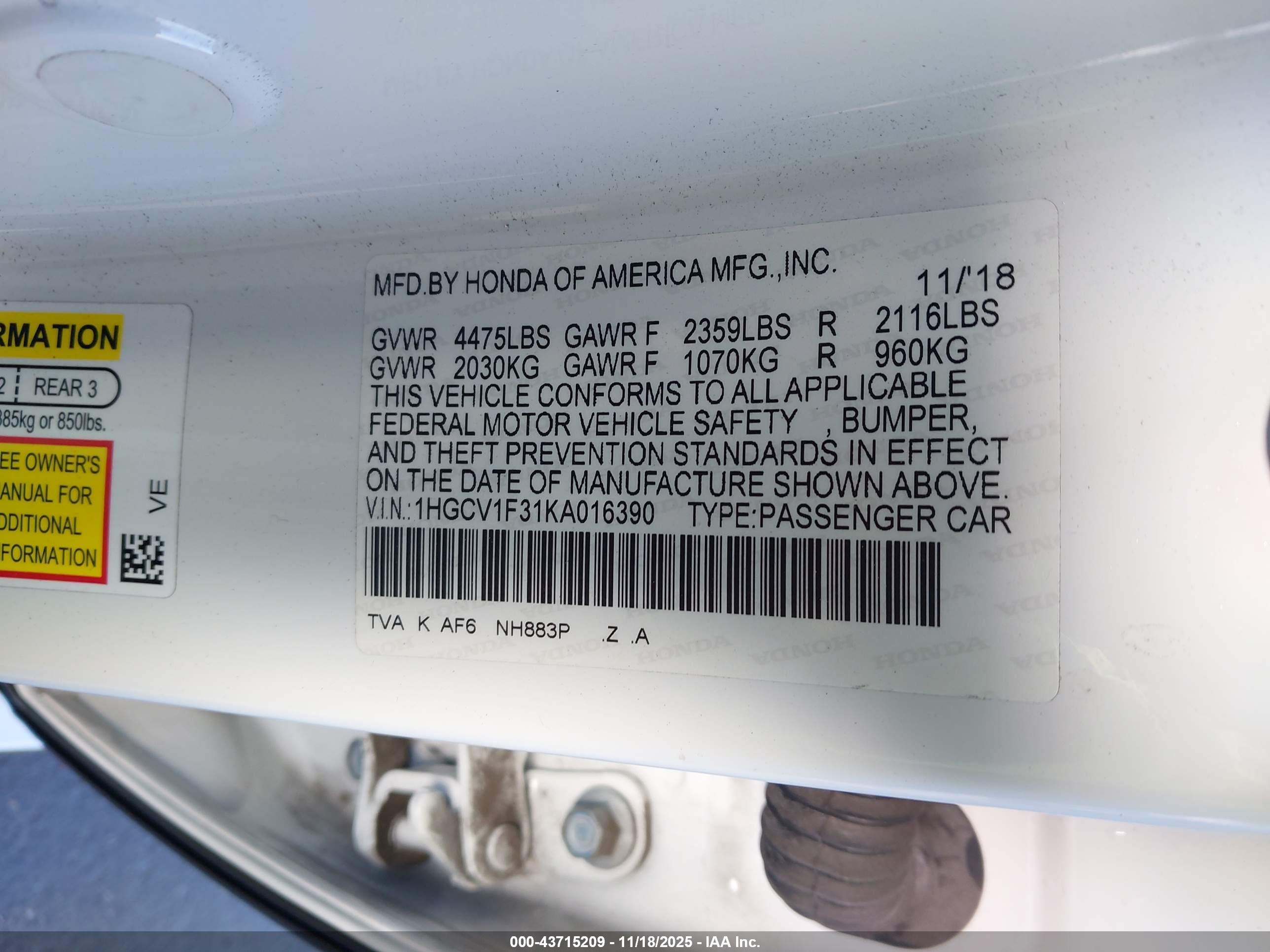 HONDA ACCORD image 9