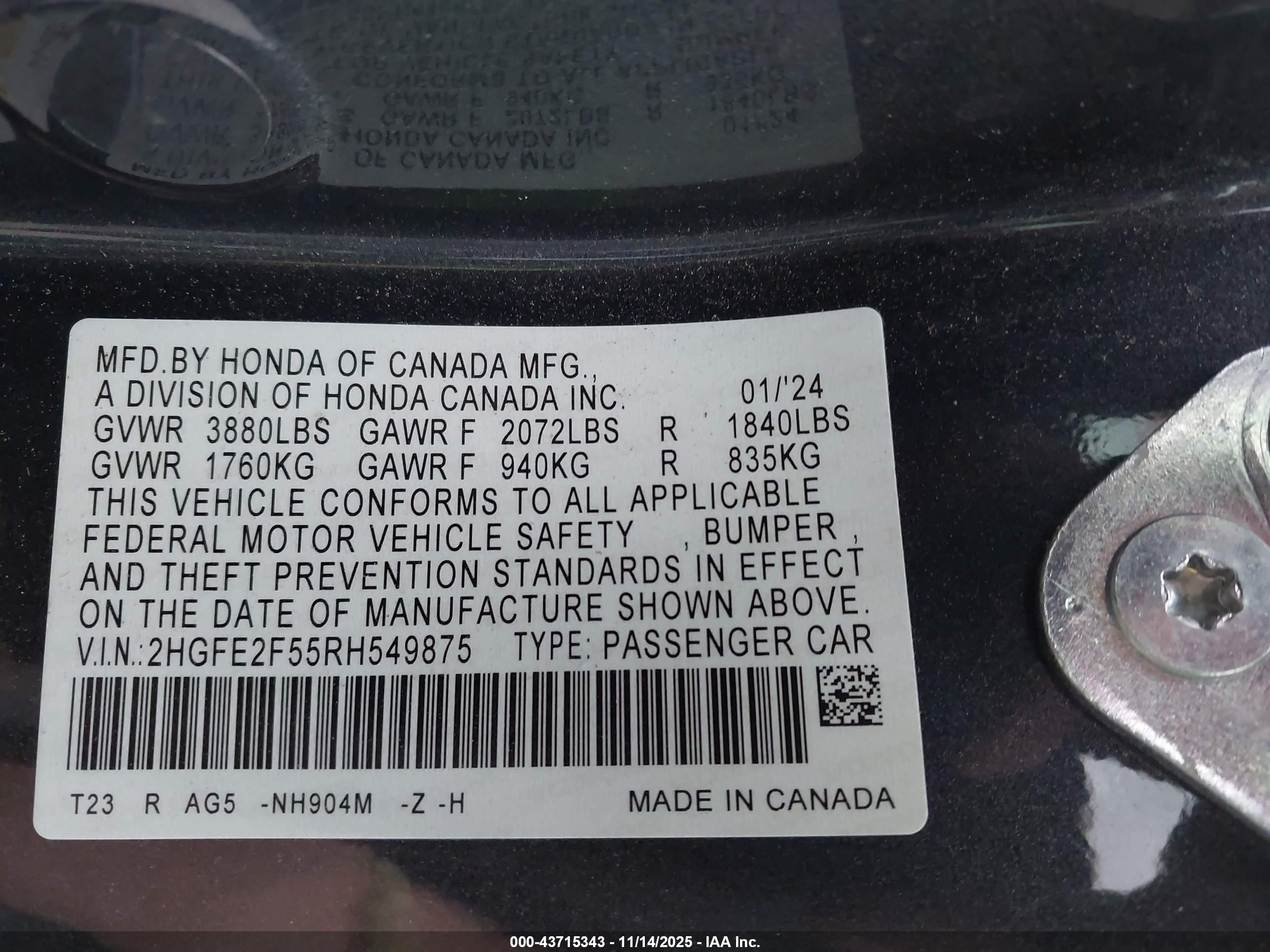 HONDA CIVIC image 9