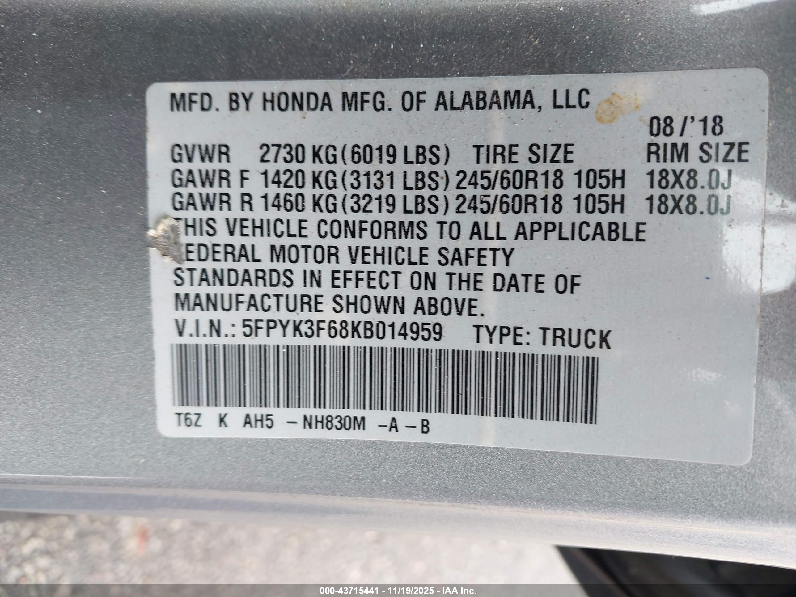 HONDA RIDGELINE image 9