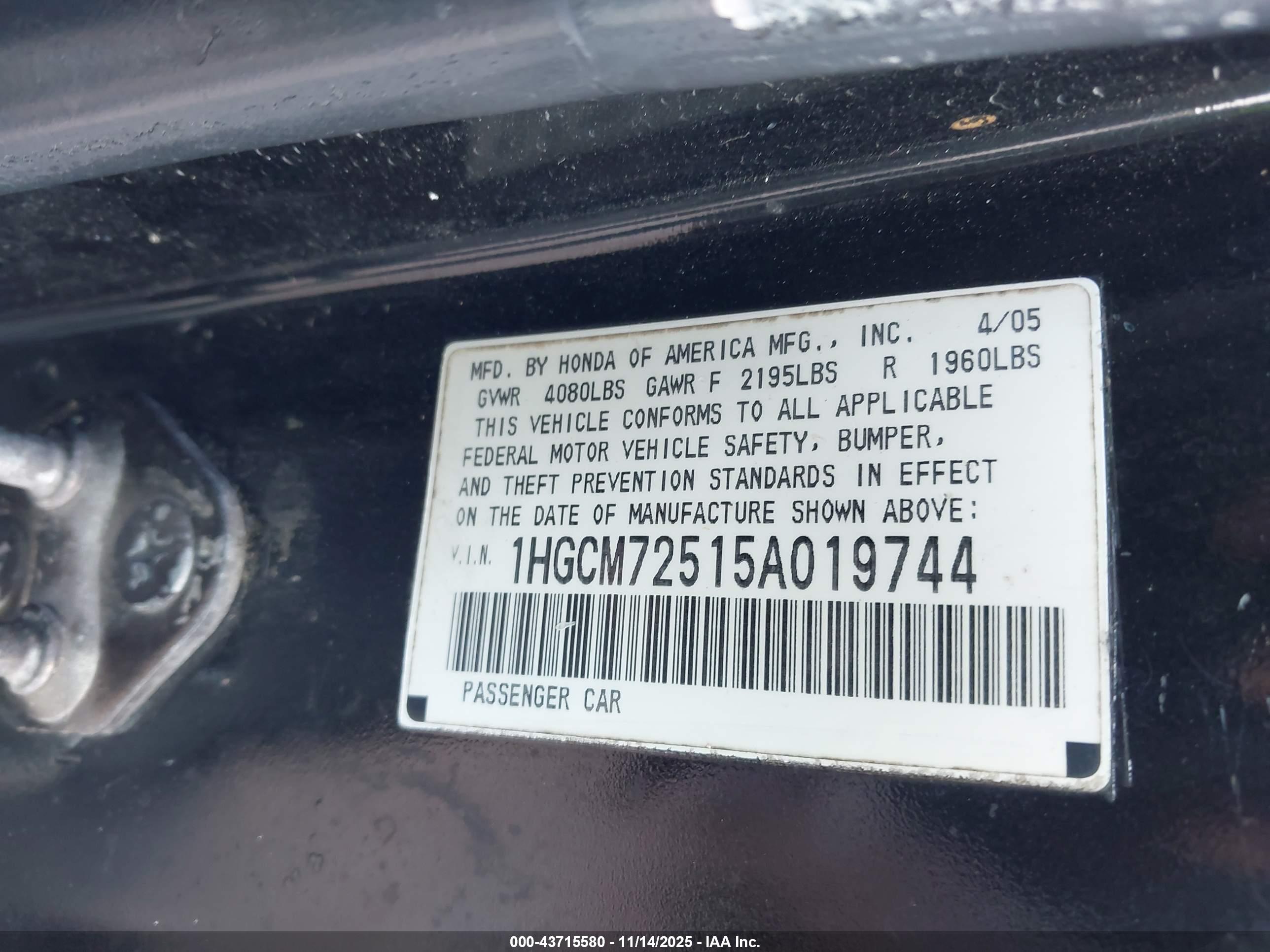 HONDA ACCORD image 9