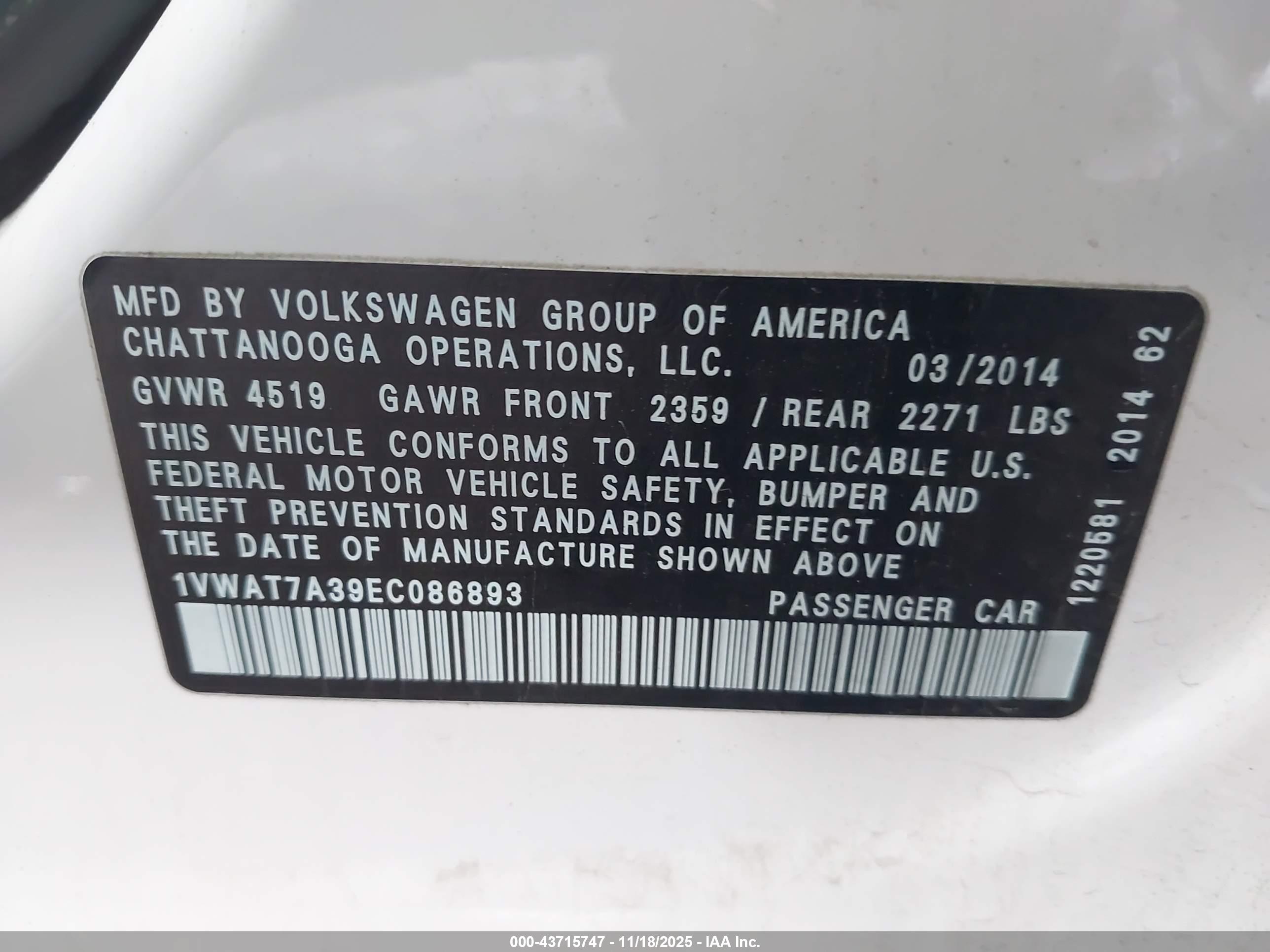 VOLKSWAGEN PASSAT image 9
