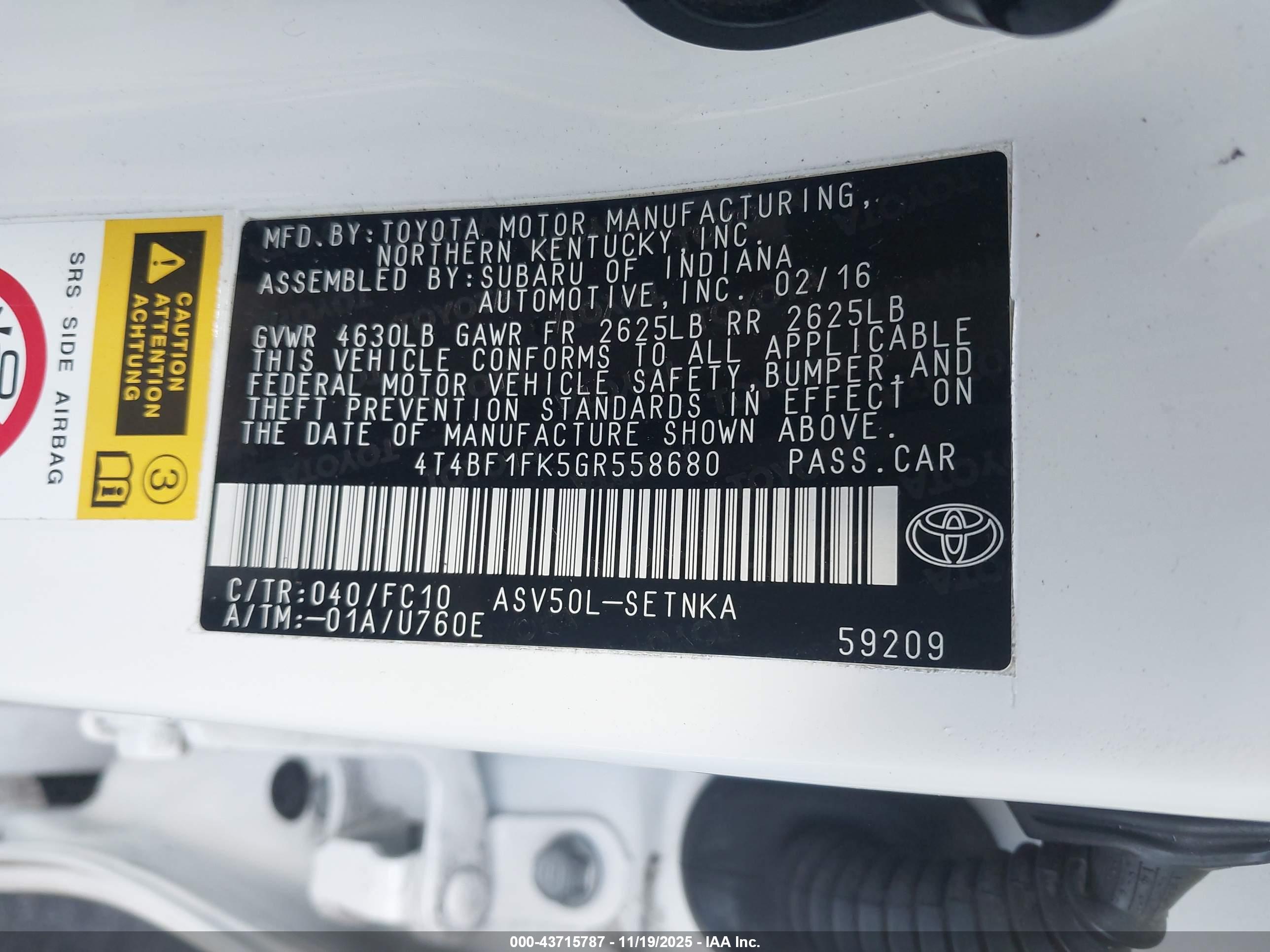 TOYOTA CAMRY image 9