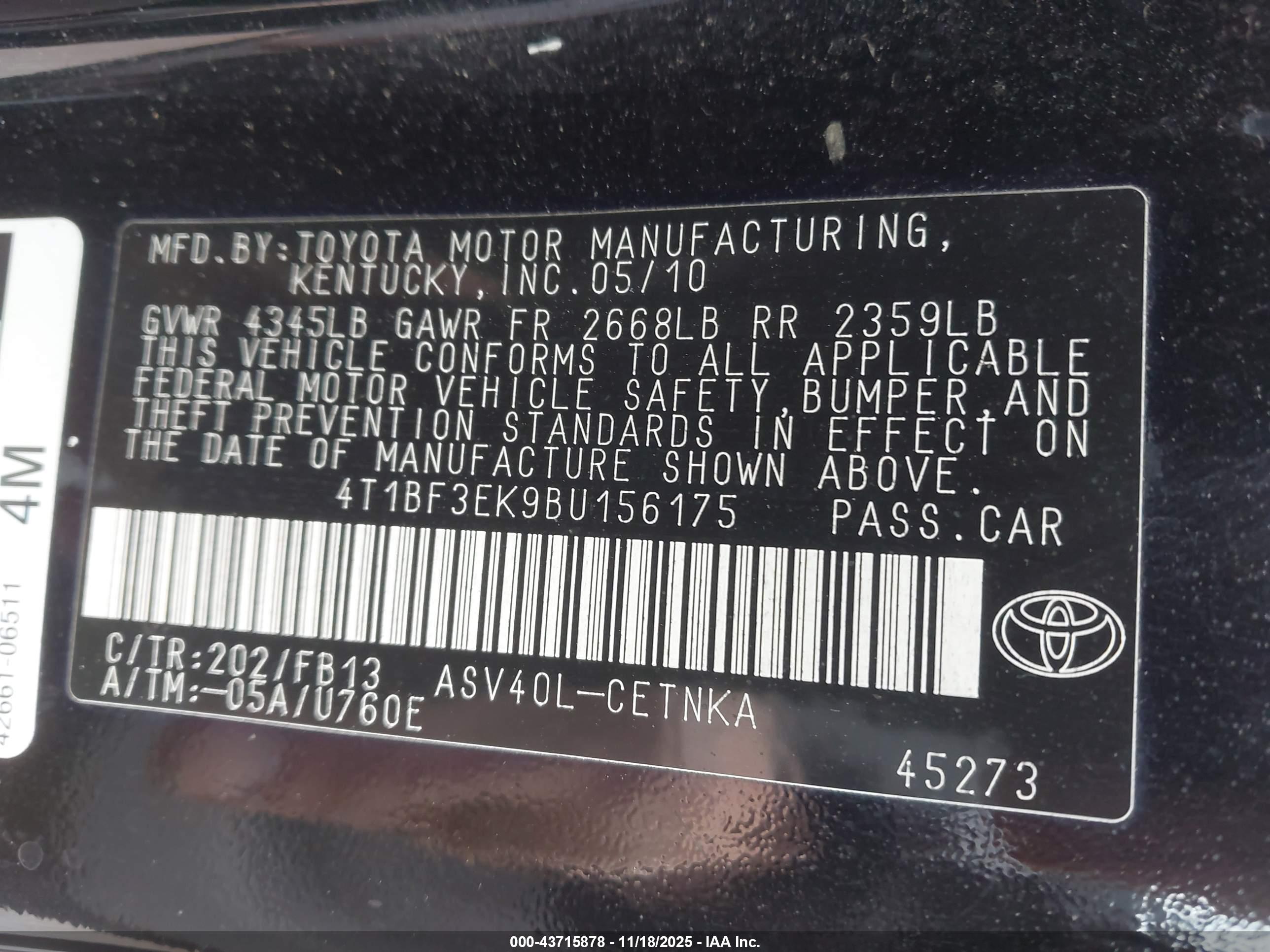 TOYOTA CAMRY image 9