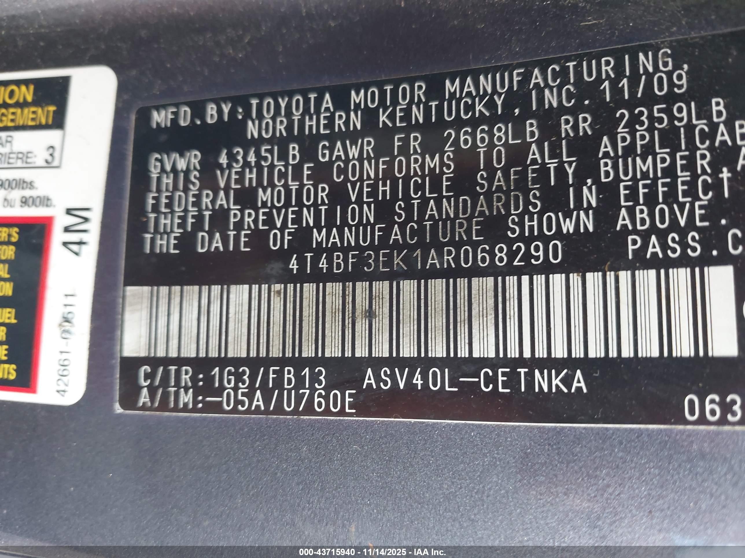 TOYOTA CAMRY image 9