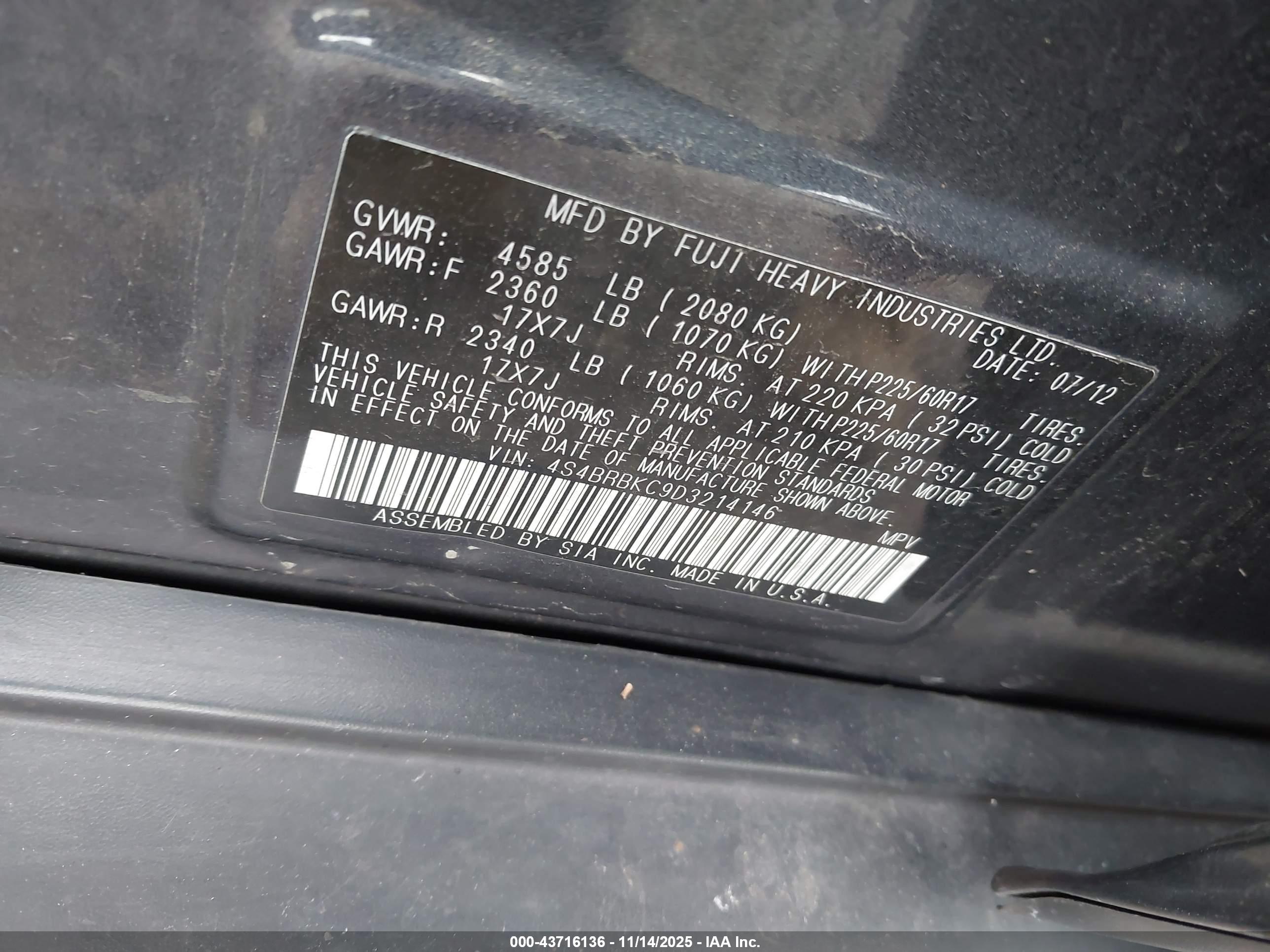 SUBARU OUTBACK image 9