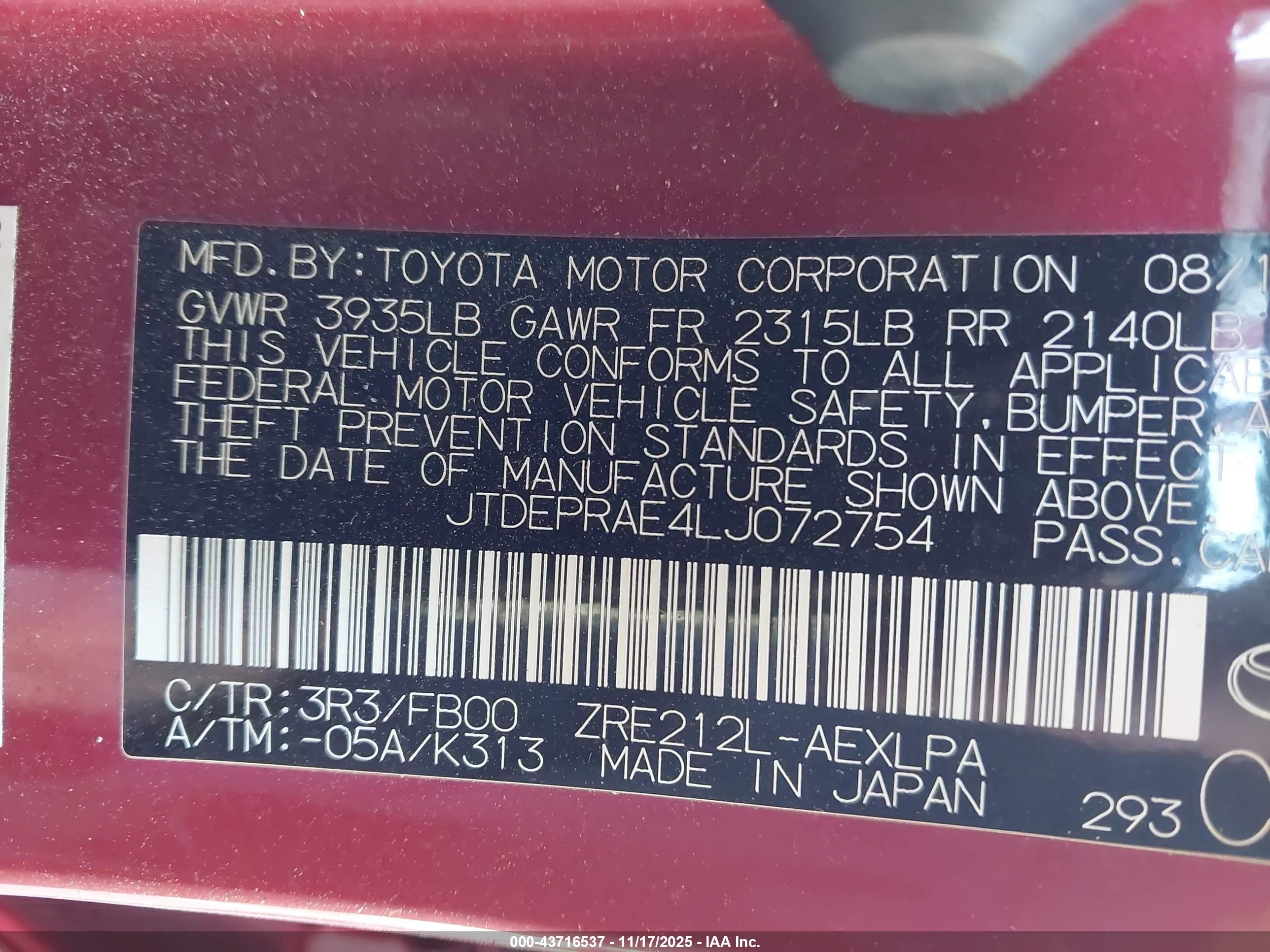 TOYOTA COROLLA image 9