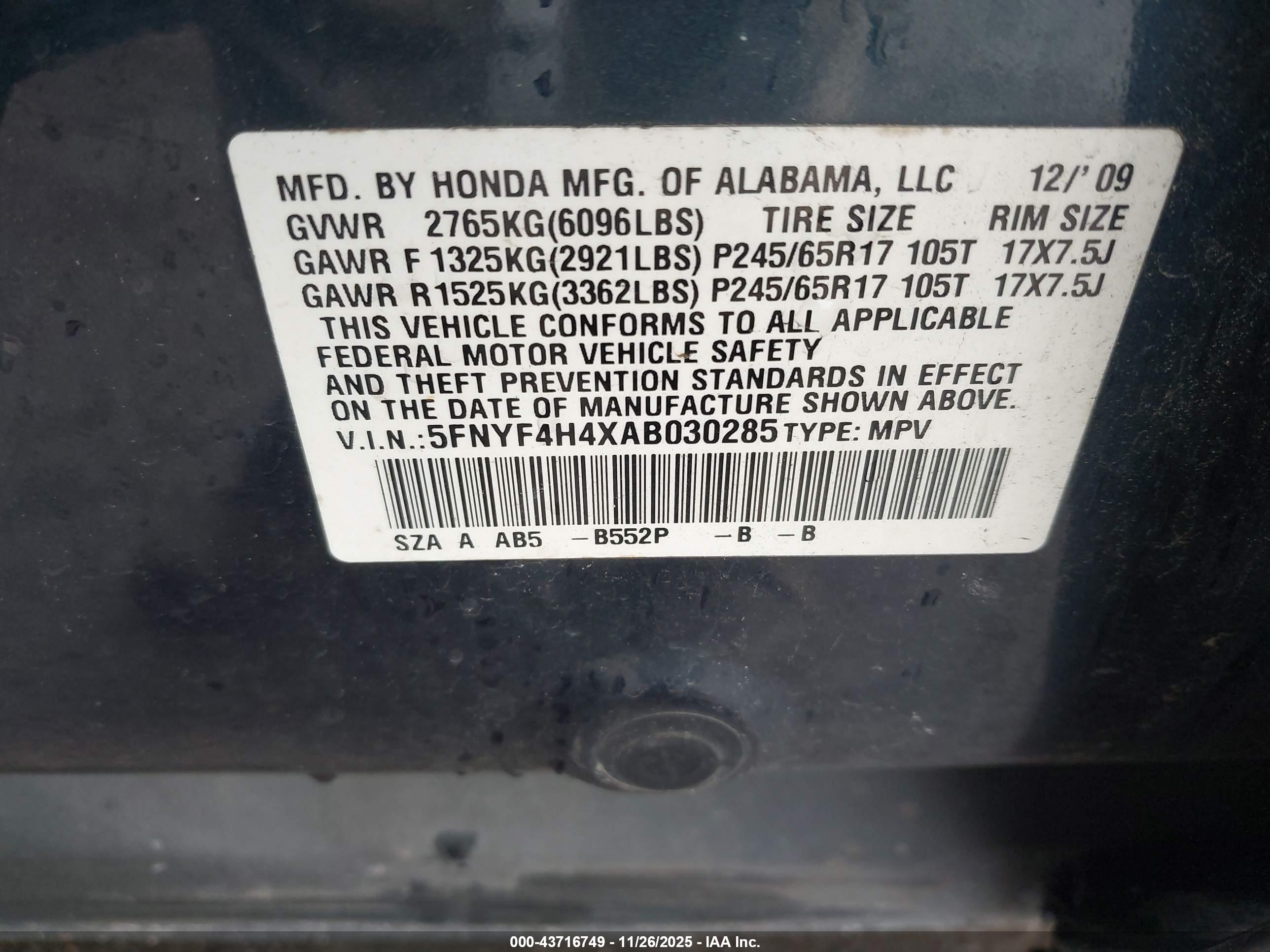 HONDA PILOT image 9