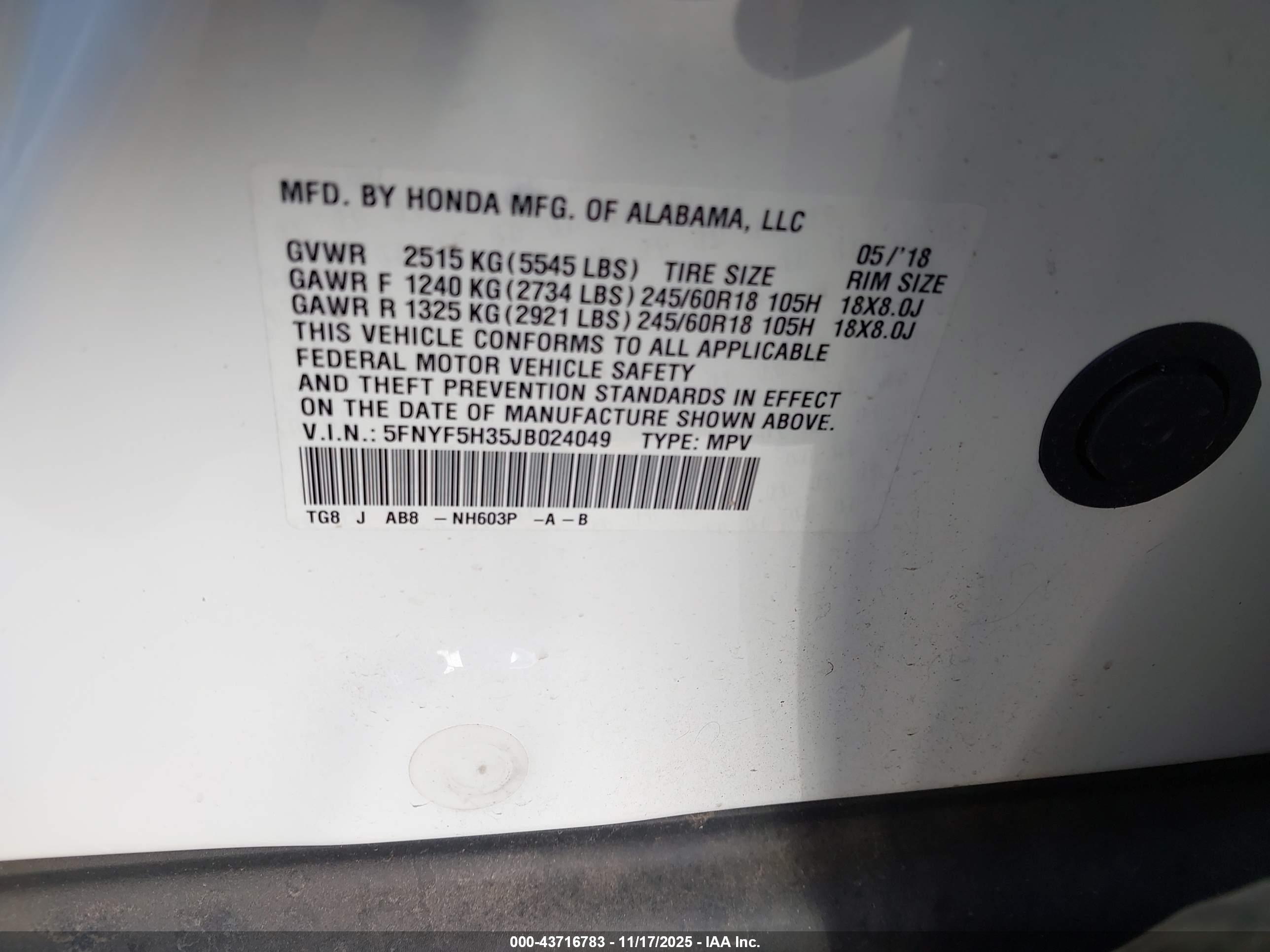 HONDA PILOT image 9