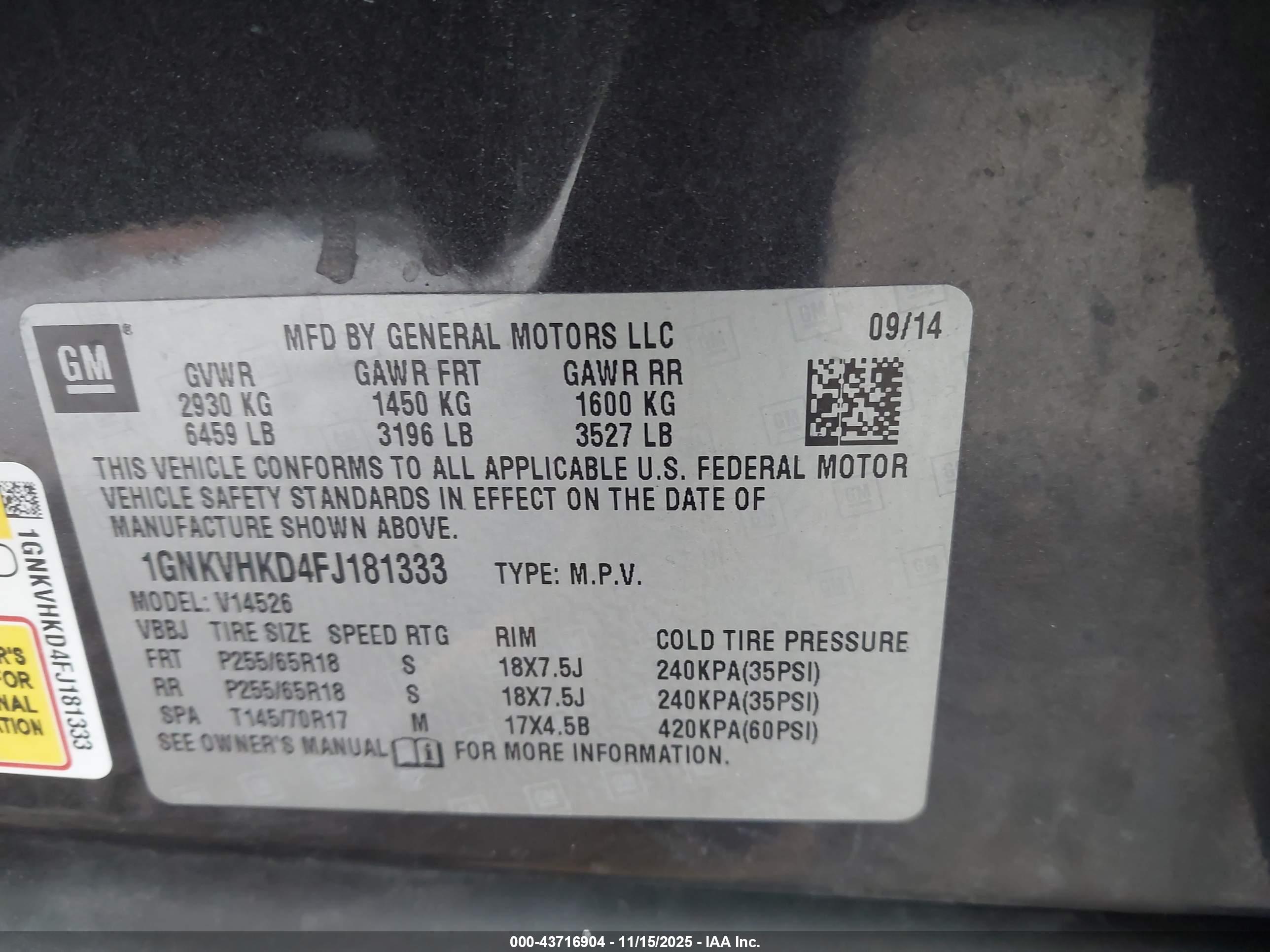 CHEVROLET TRAVERSE image 9