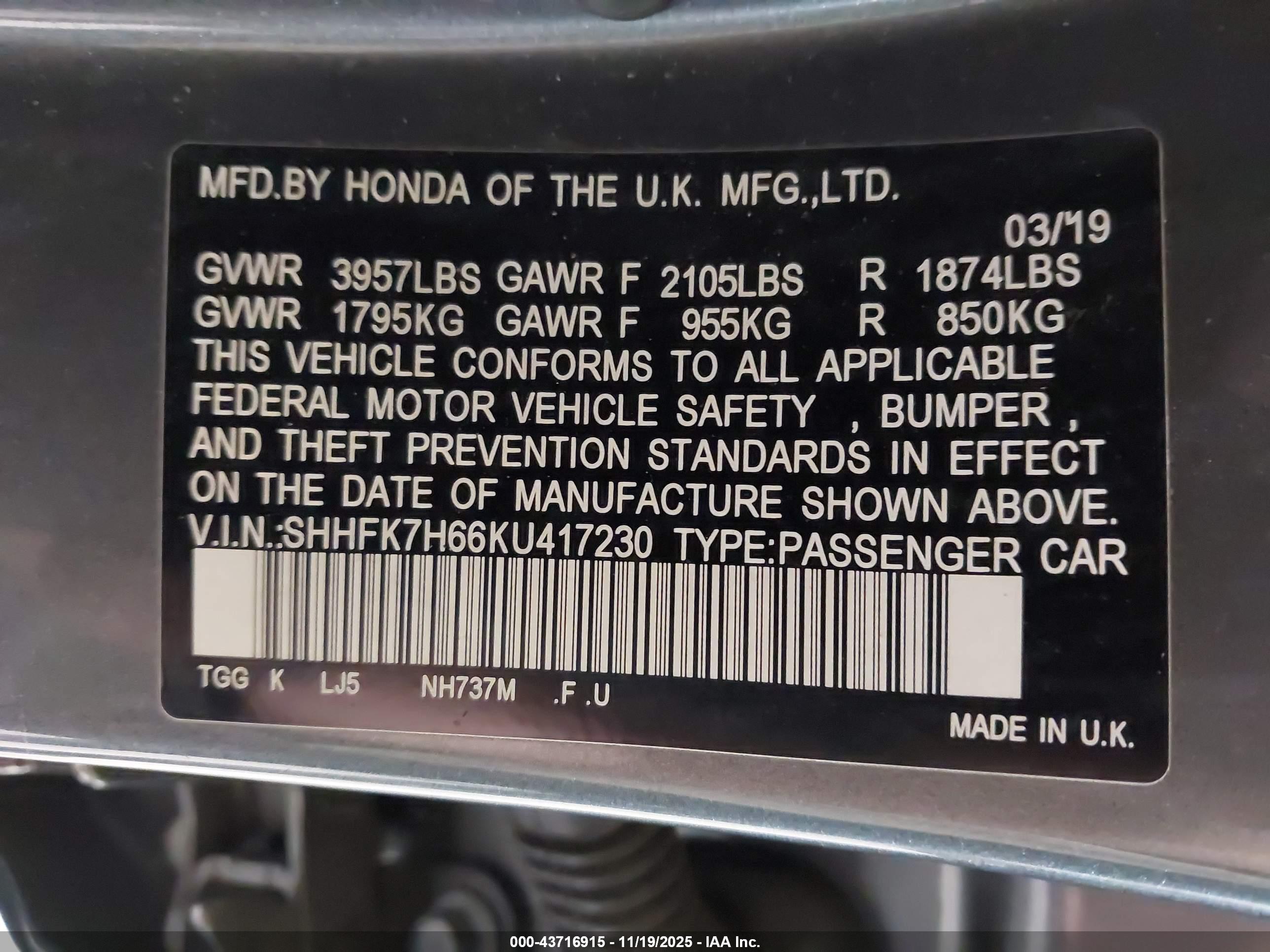 HONDA CIVIC image 9