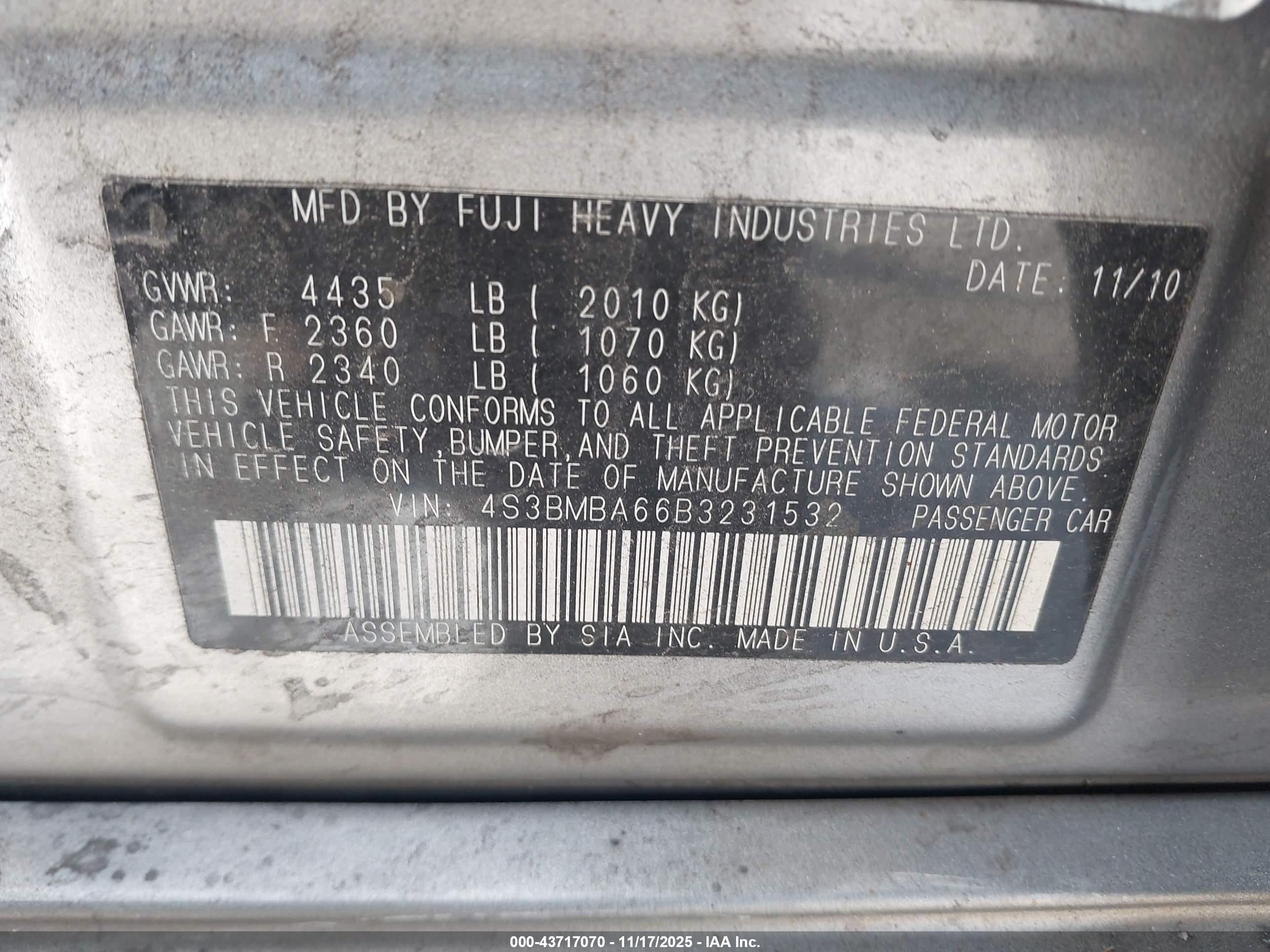 SUBARU LEGACY image 9