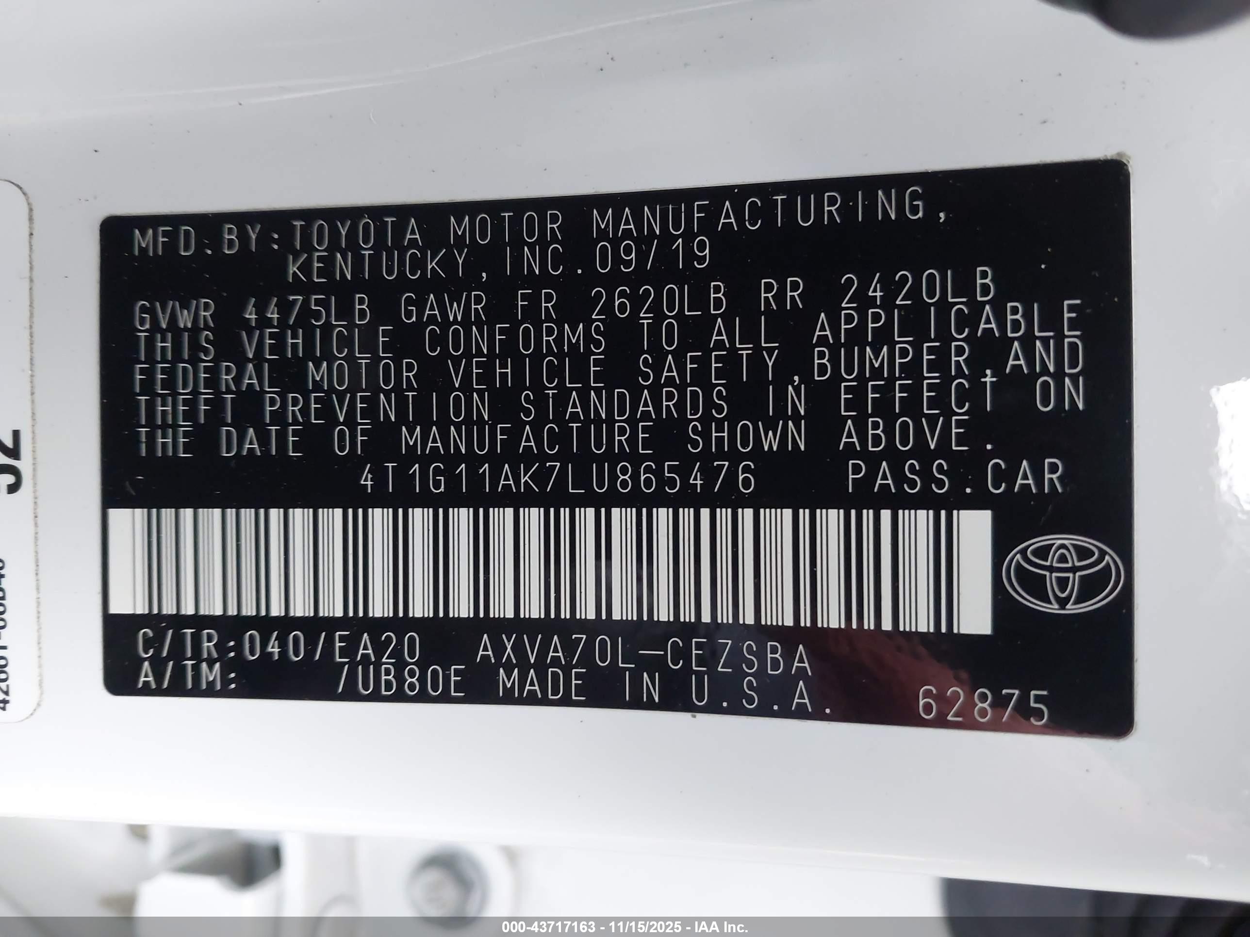 TOYOTA CAMRY image 9