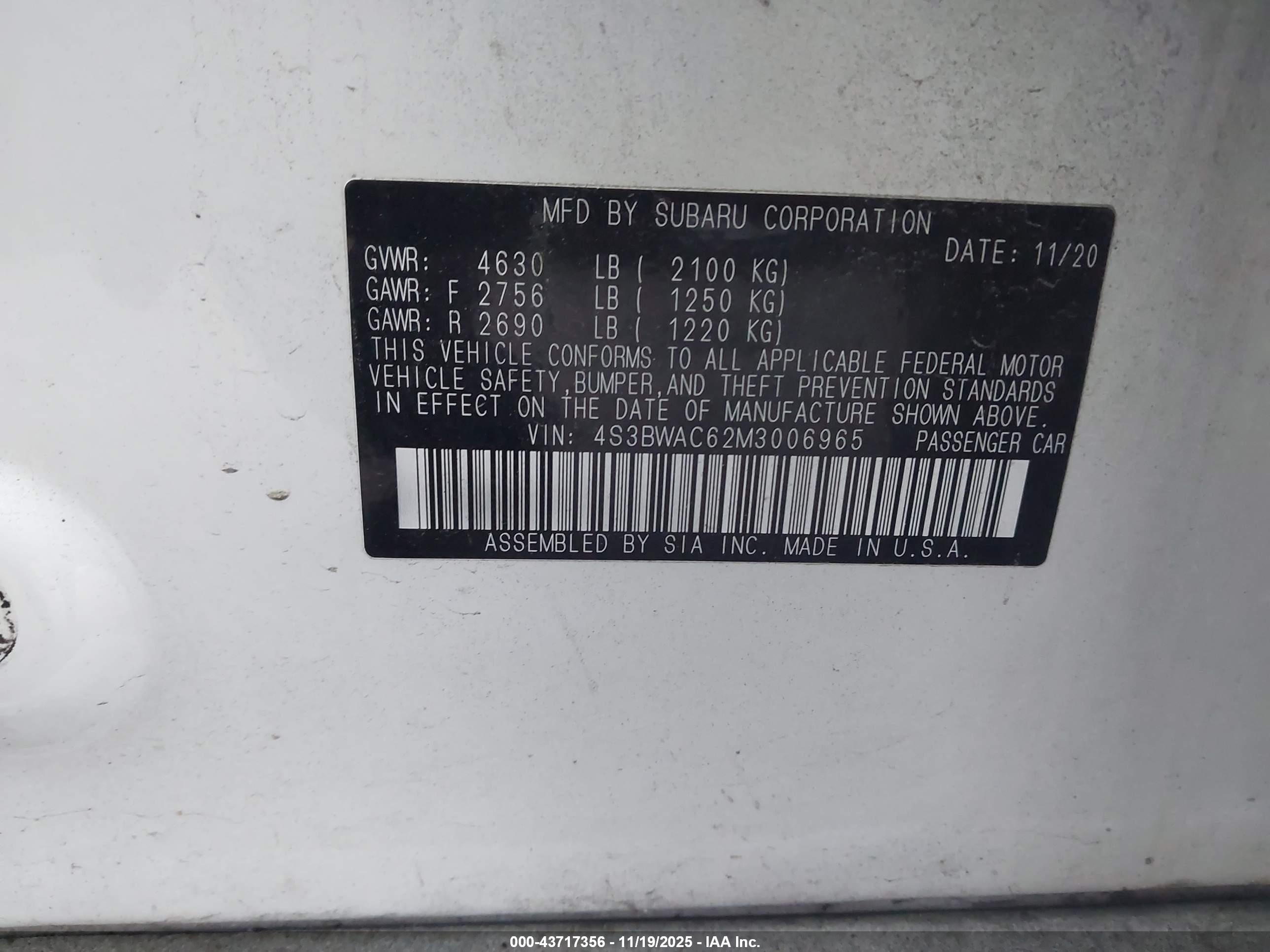 SUBARU LEGACY image 9