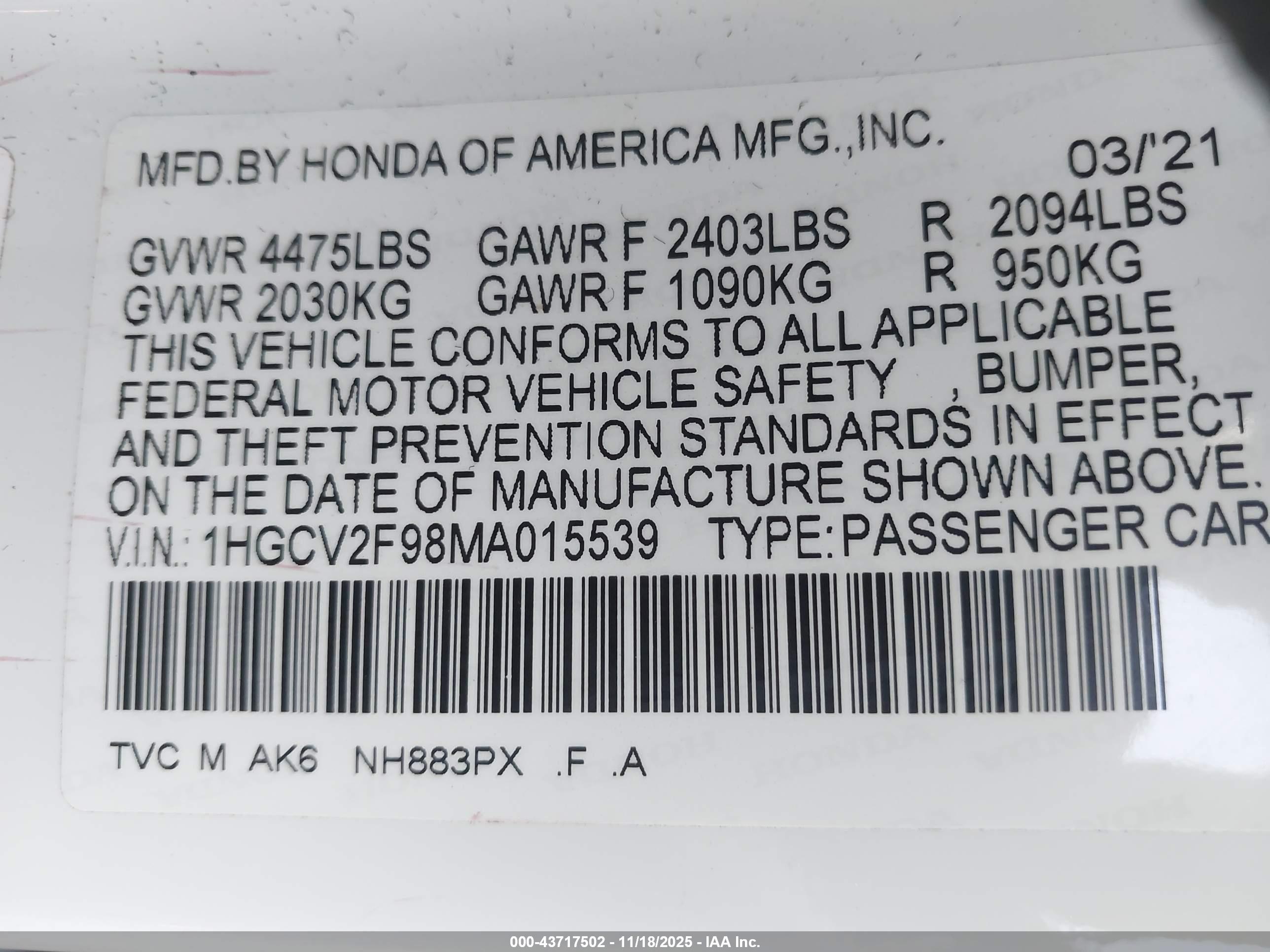 HONDA ACCORD image 9