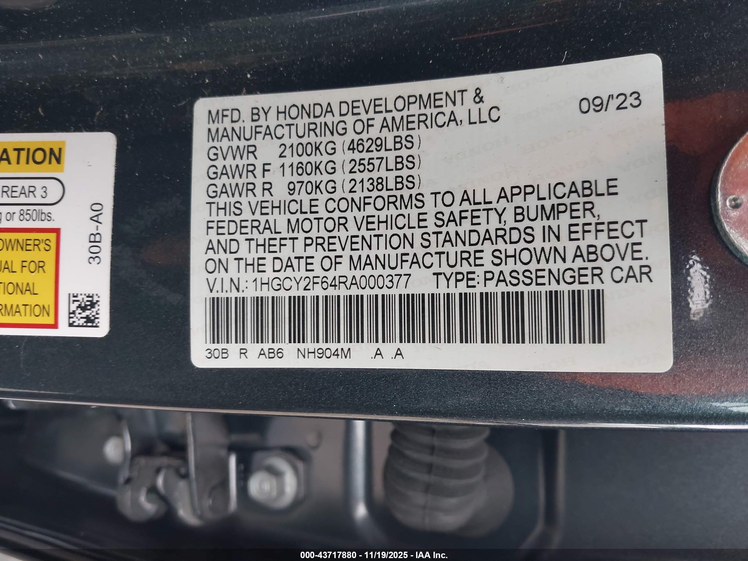 HONDA ACCORD image 9