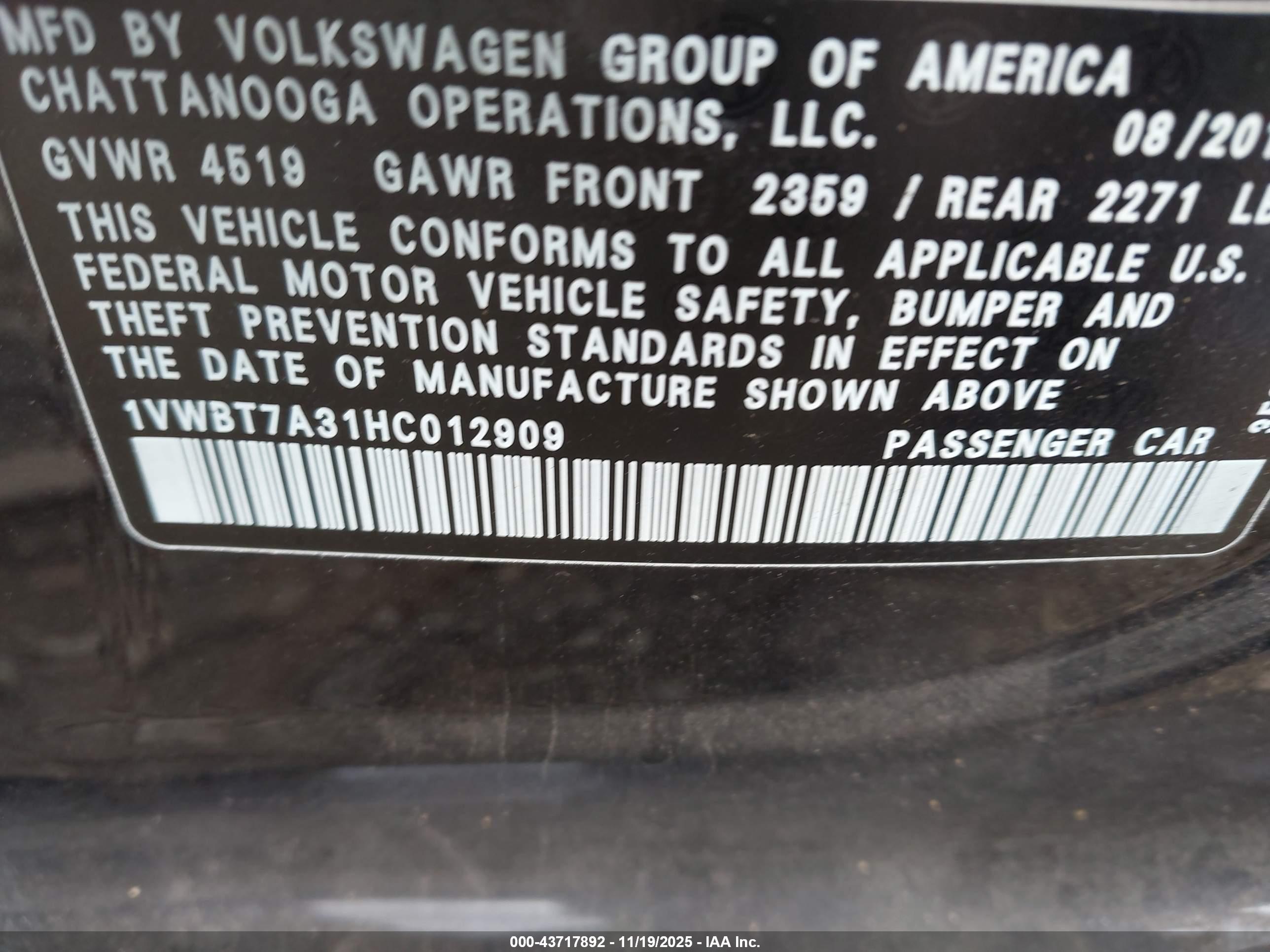 VOLKSWAGEN PASSAT image 9