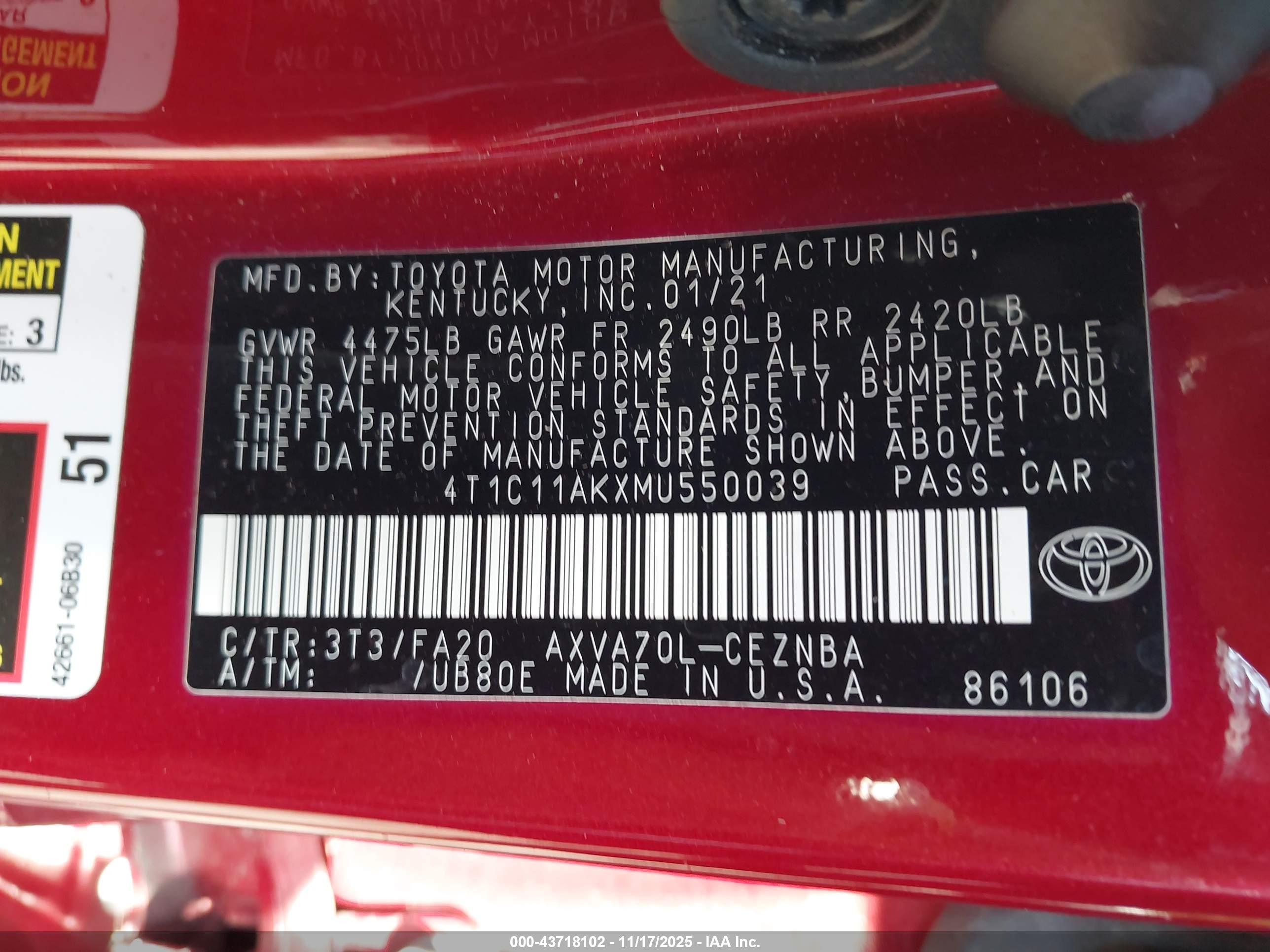 TOYOTA CAMRY image 9