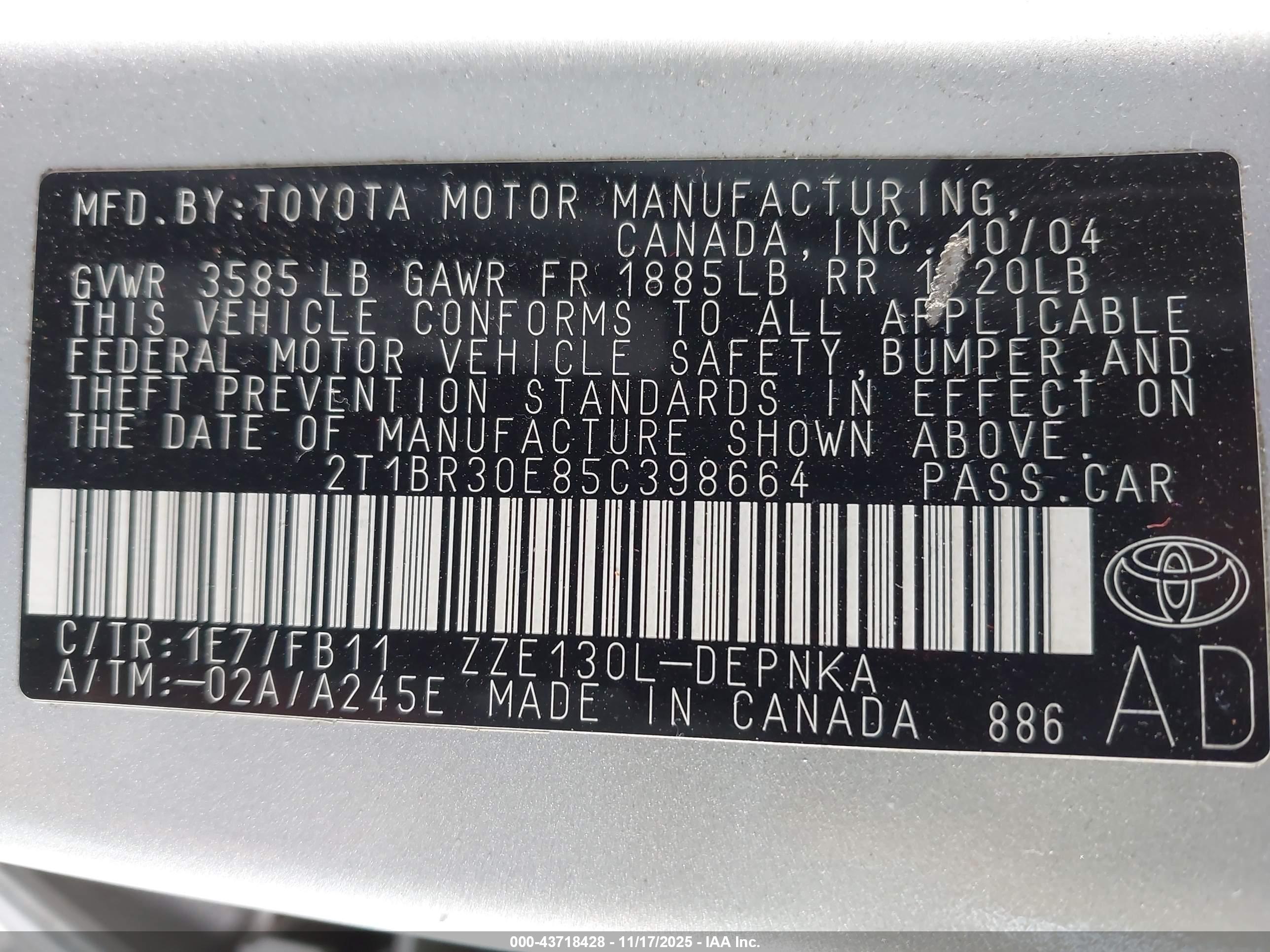 TOYOTA COROLLA image 9