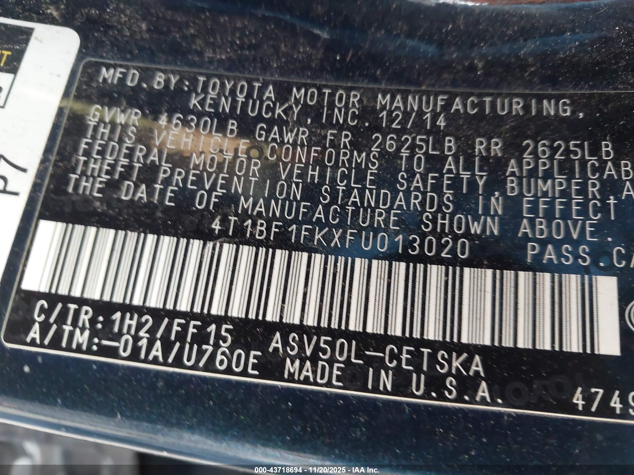 TOYOTA CAMRY image 9