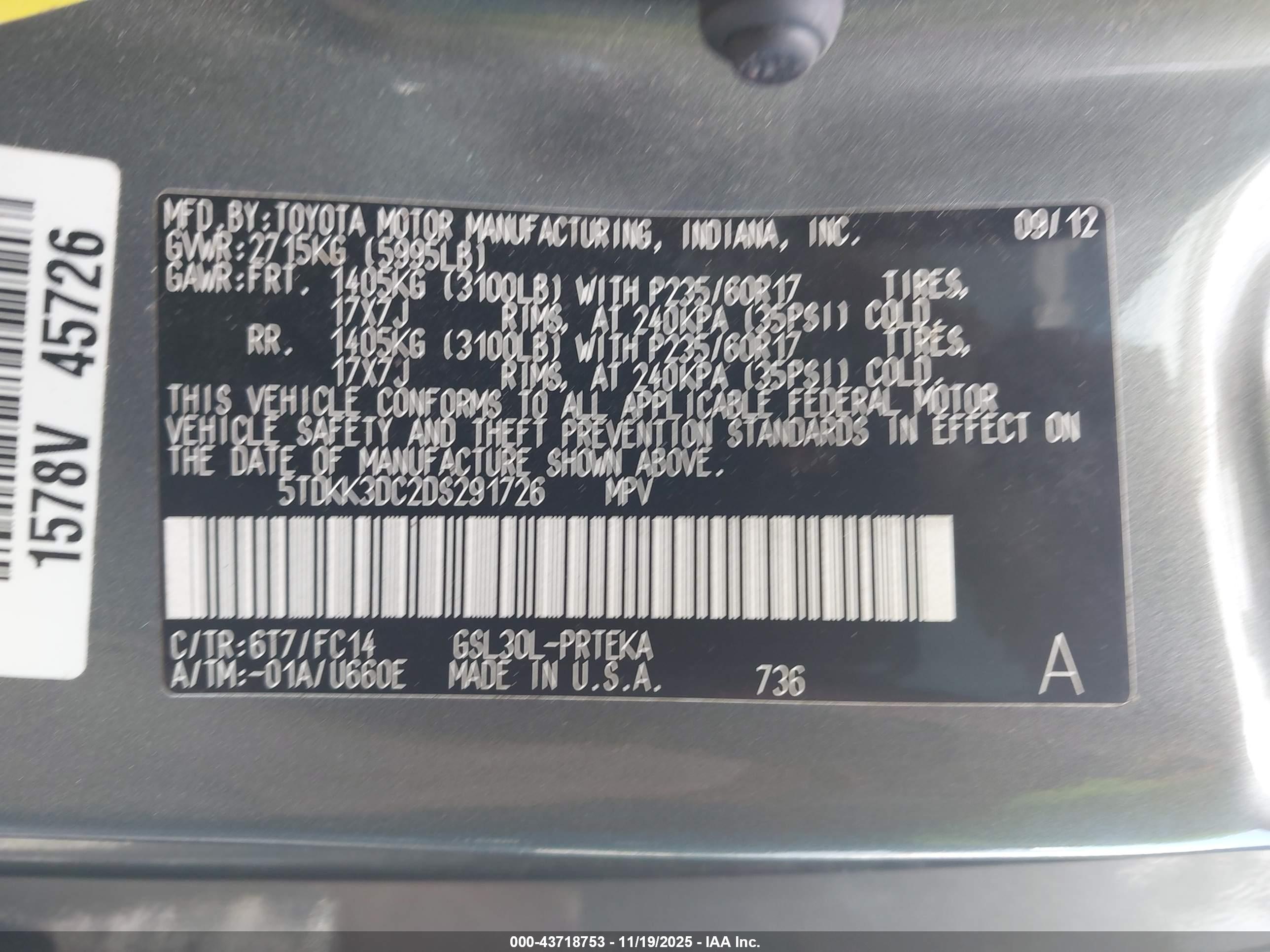 TOYOTA SIENNA image 9
