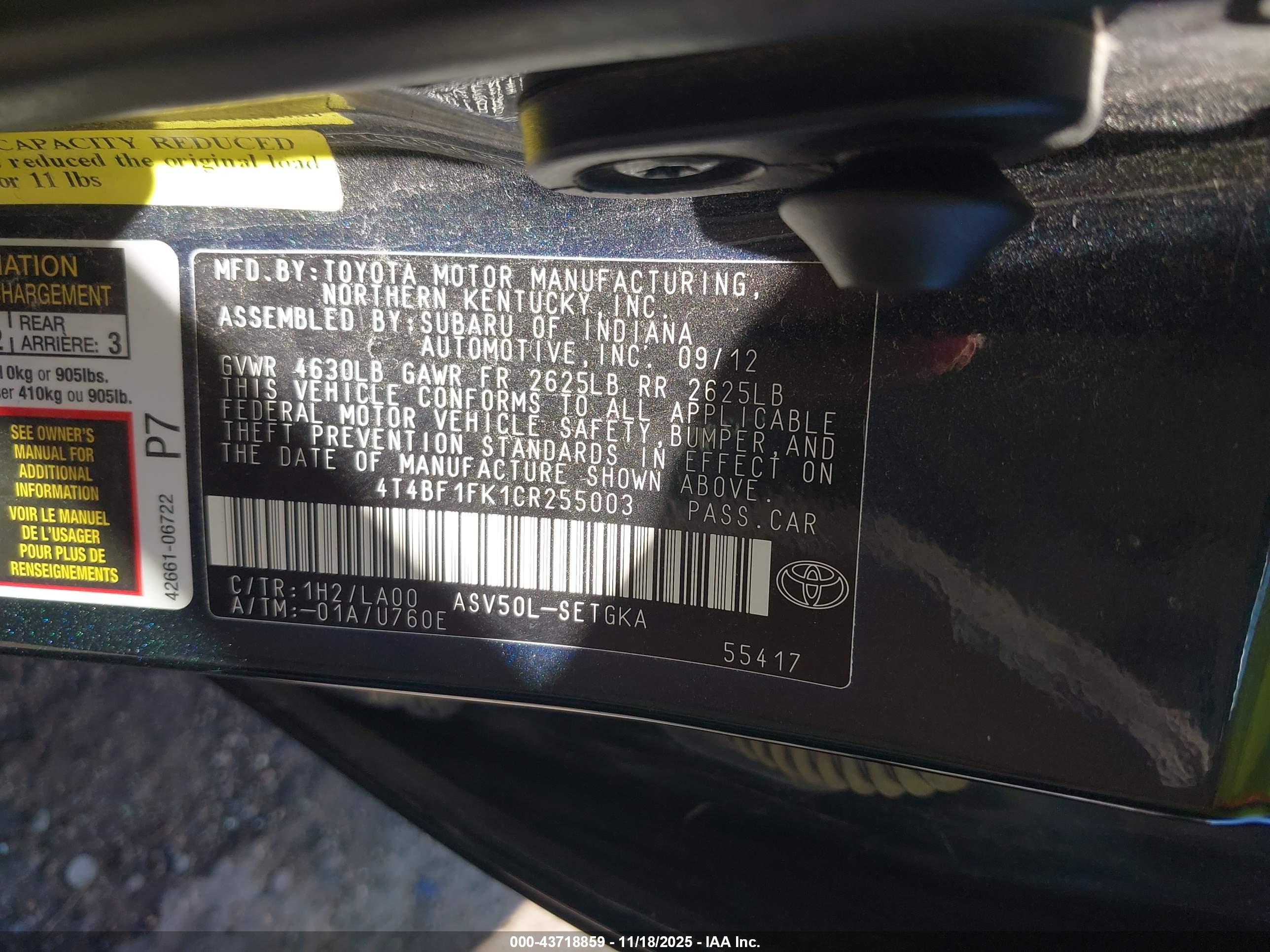 TOYOTA CAMRY image 9