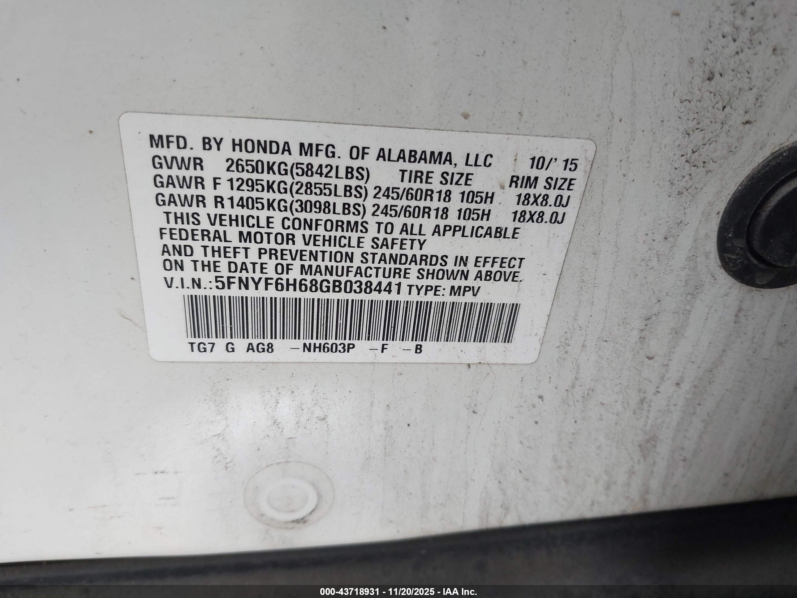 HONDA PILOT image 9