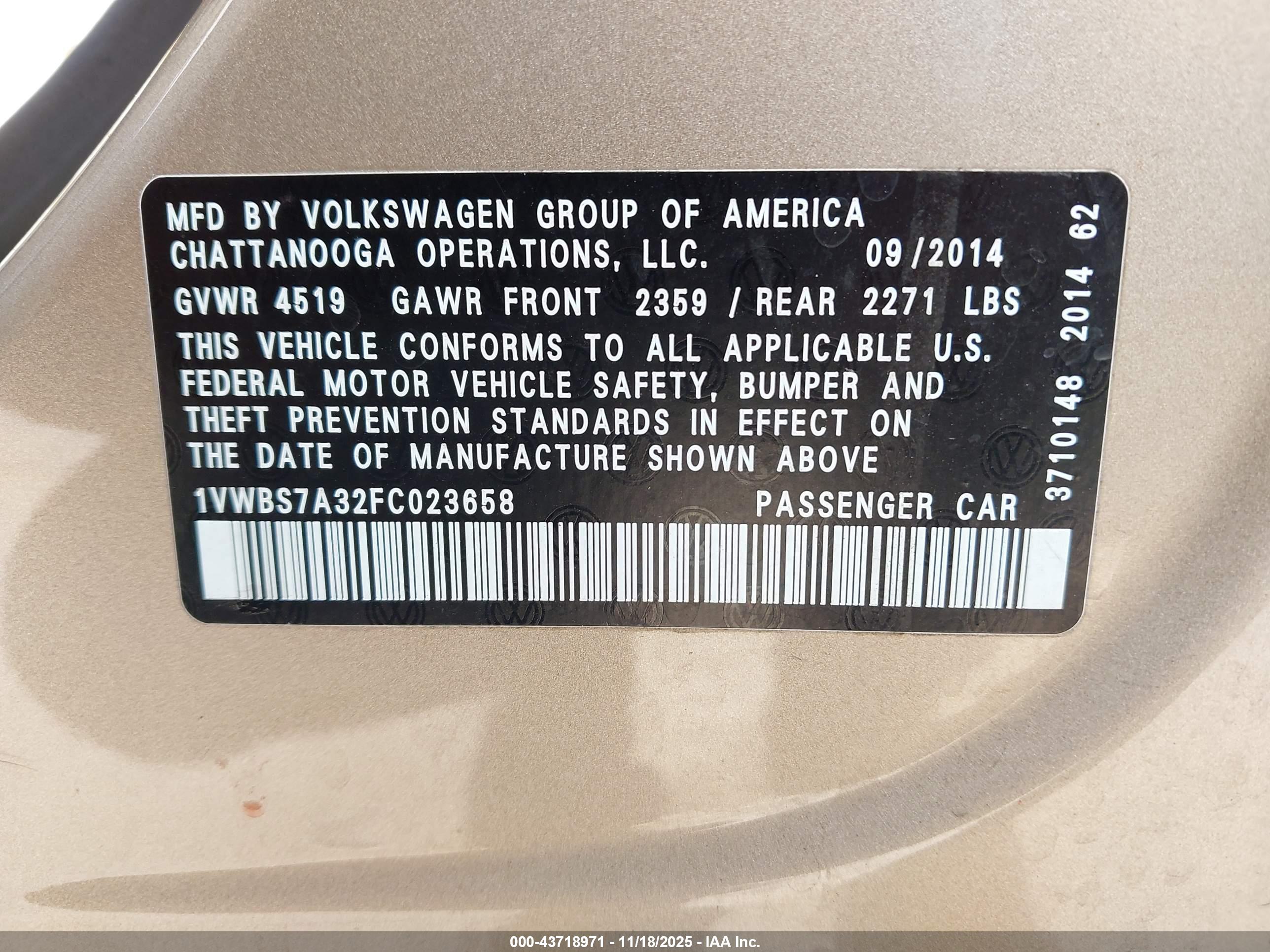 VOLKSWAGEN PASSAT image 9