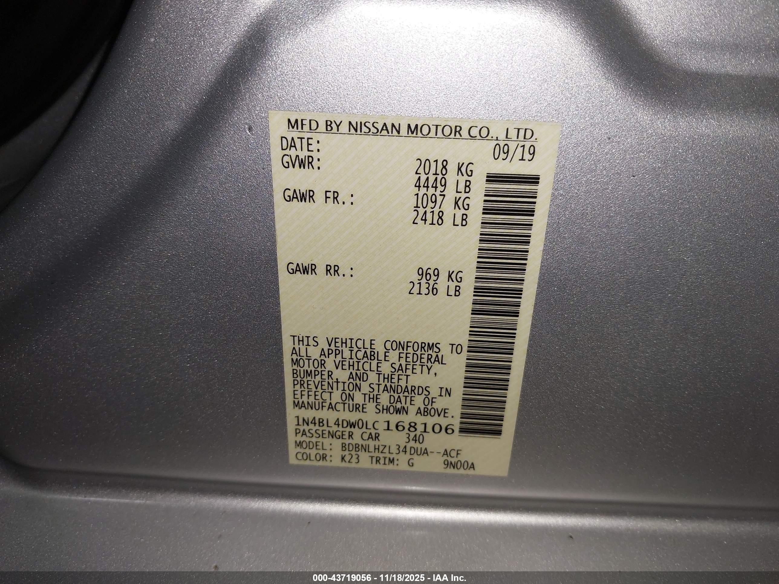 NISSAN ALTIMA image 9